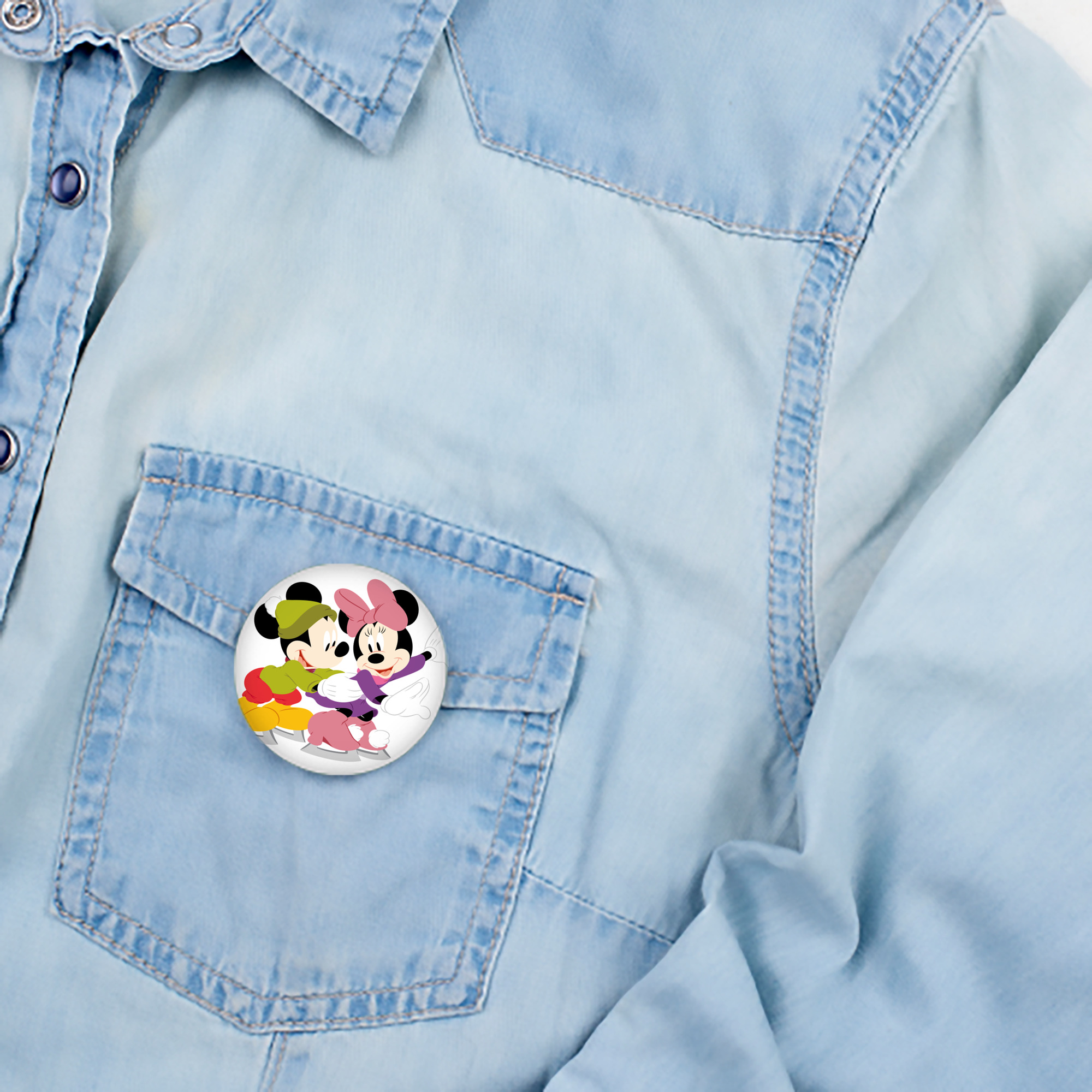ミッキーマウス Mickey Mouse 6cm 缶バッジ 複数セット