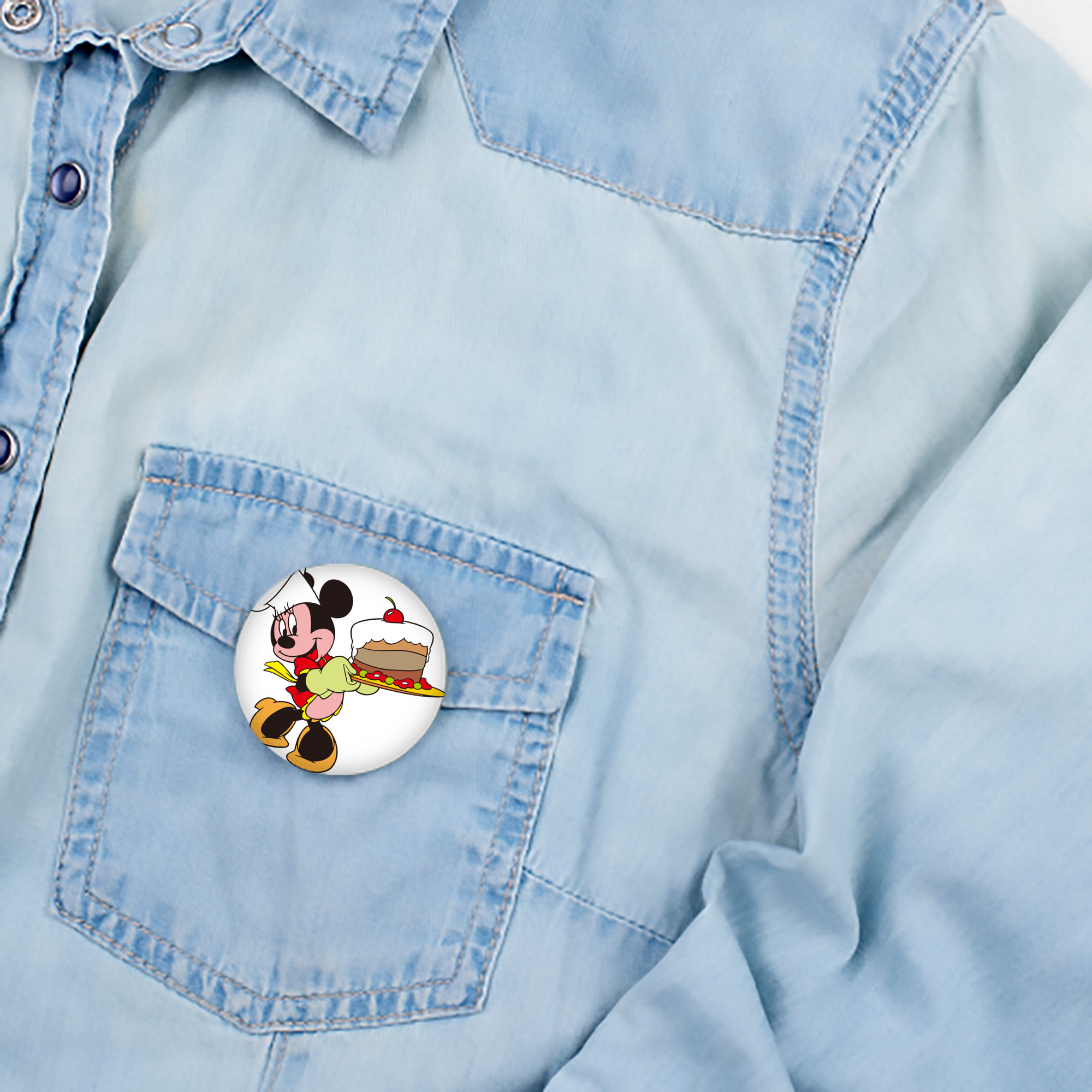 ミッキーマウス Mickey Mouse 6cm 缶バッジ 複数セット