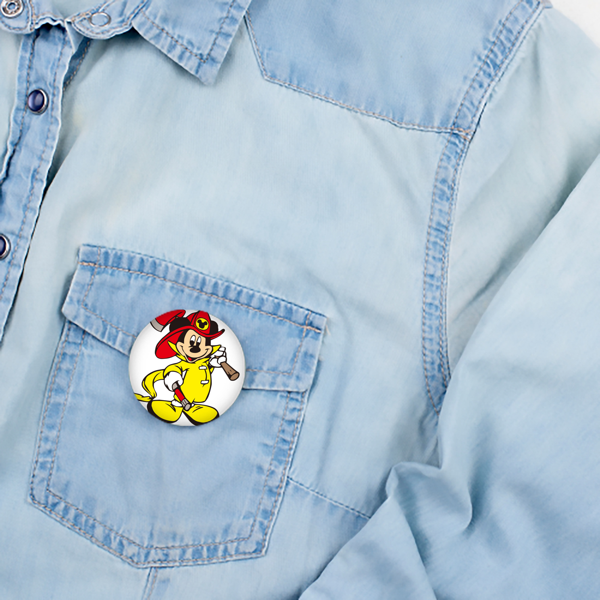 ミッキーマウス Mickey Mouse 6cm 缶バッジ 複数セット