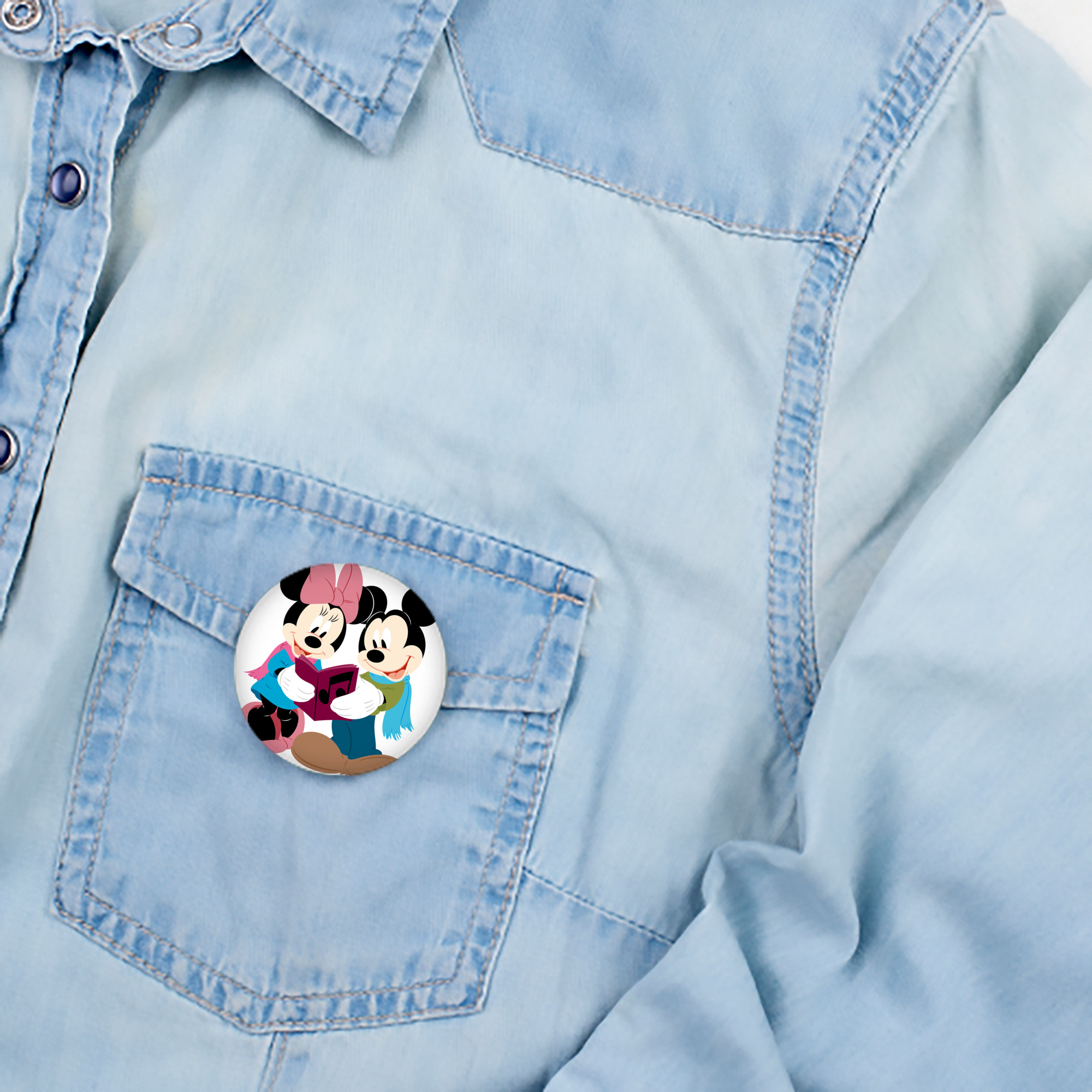 ミッキーマウス Mickey Mouse 6cm 缶バッジ 複数セット