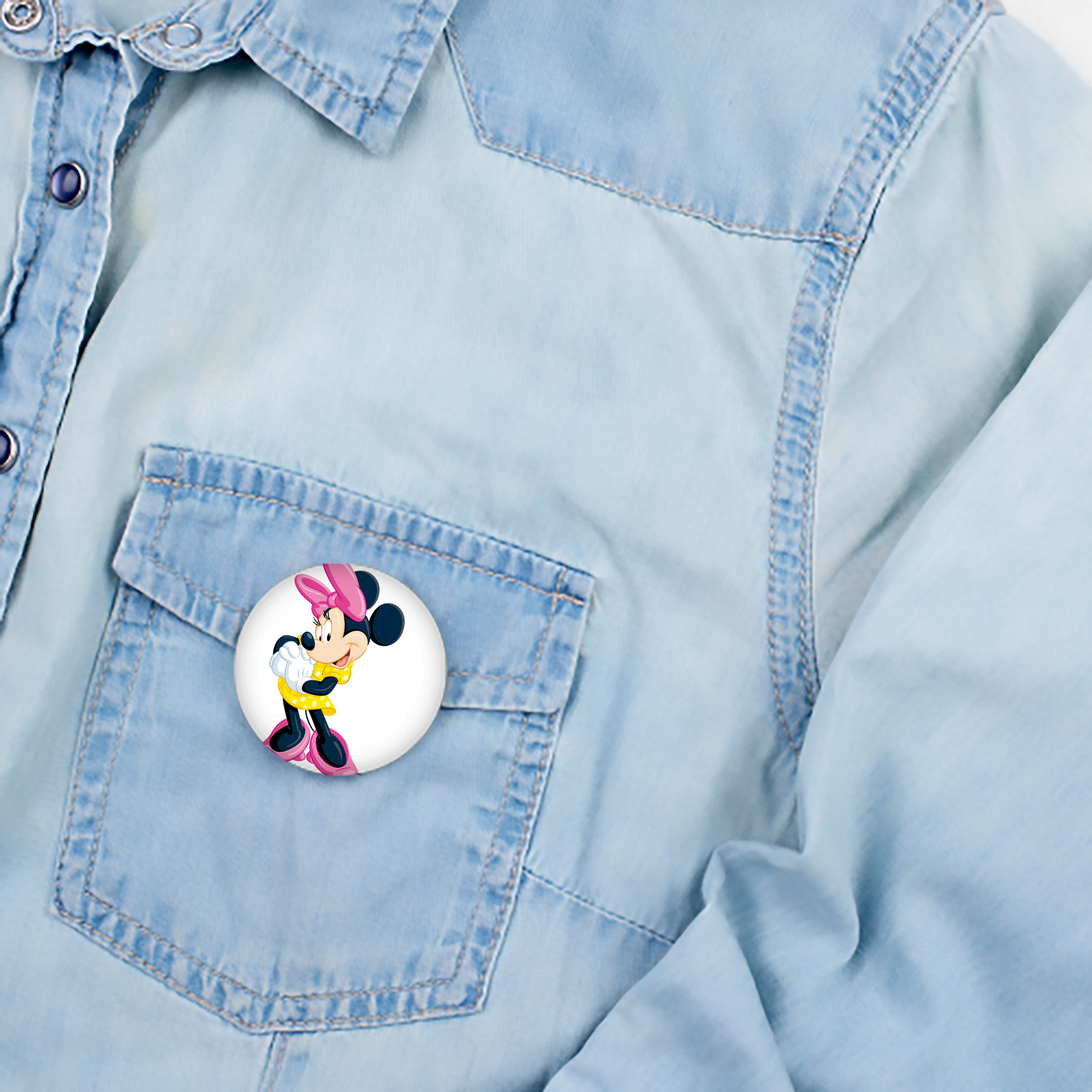 ミッキーマウス Mickey Mouse 6cm 缶バッジ 複数セット