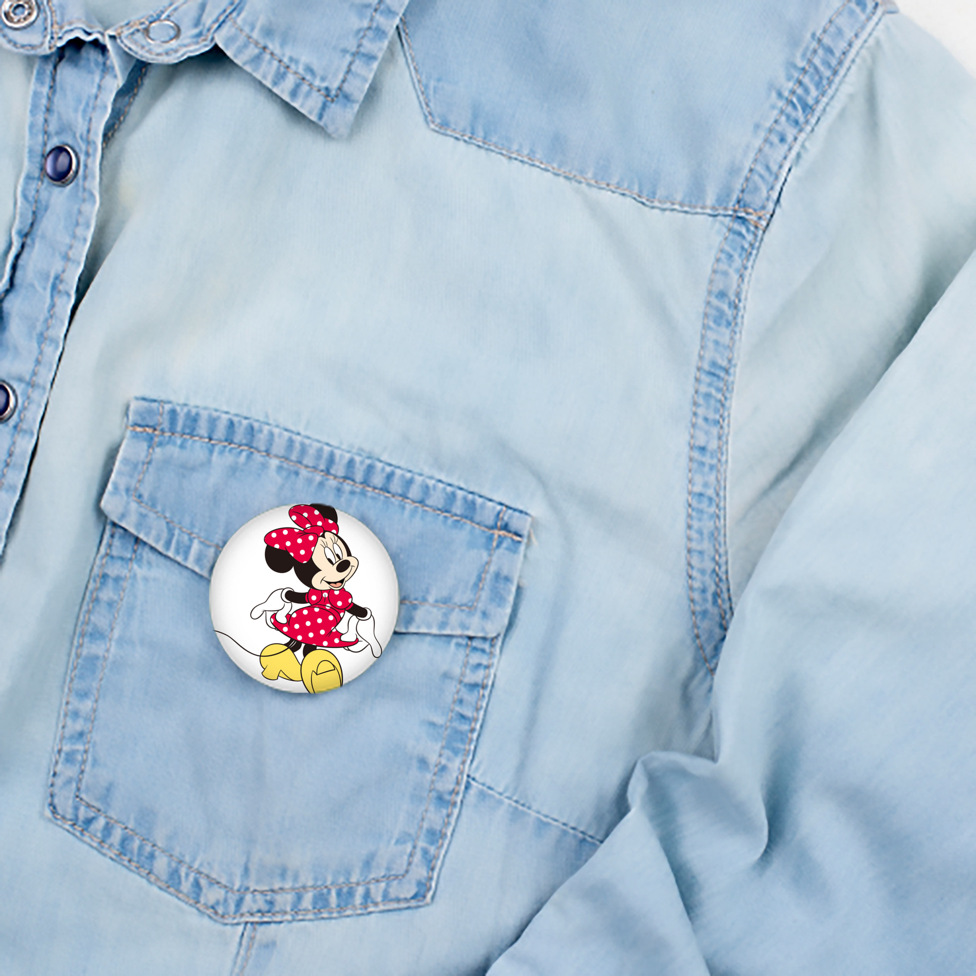 ミッキーマウス Mickey Mouse 6cm 缶バッジ 複数セット