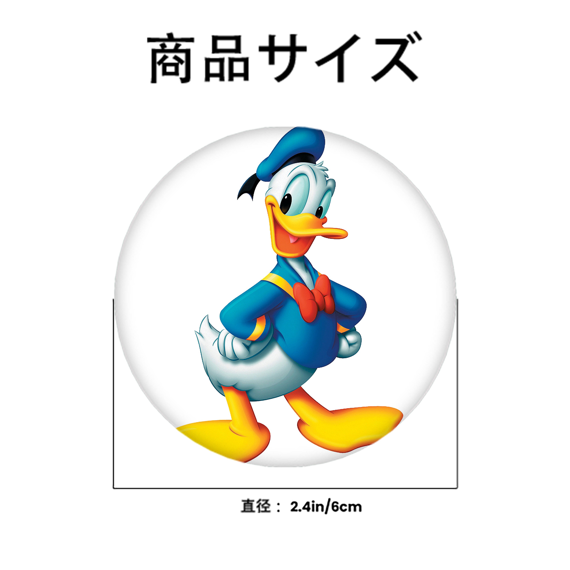 ミッキーマウス Mickey Mouse 6cm 缶バッジ 複数セット