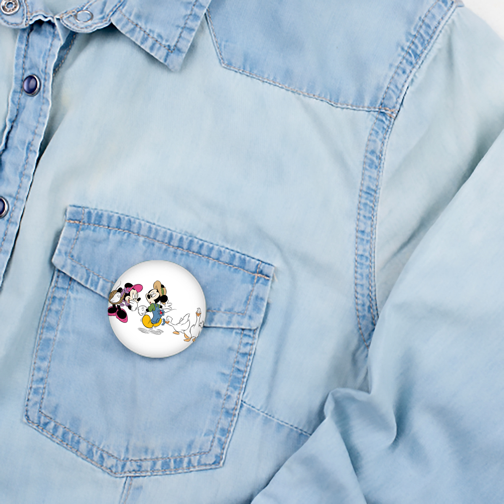 ミッキーマウス Mickey Mouse 6cm 缶バッジ 複数セット