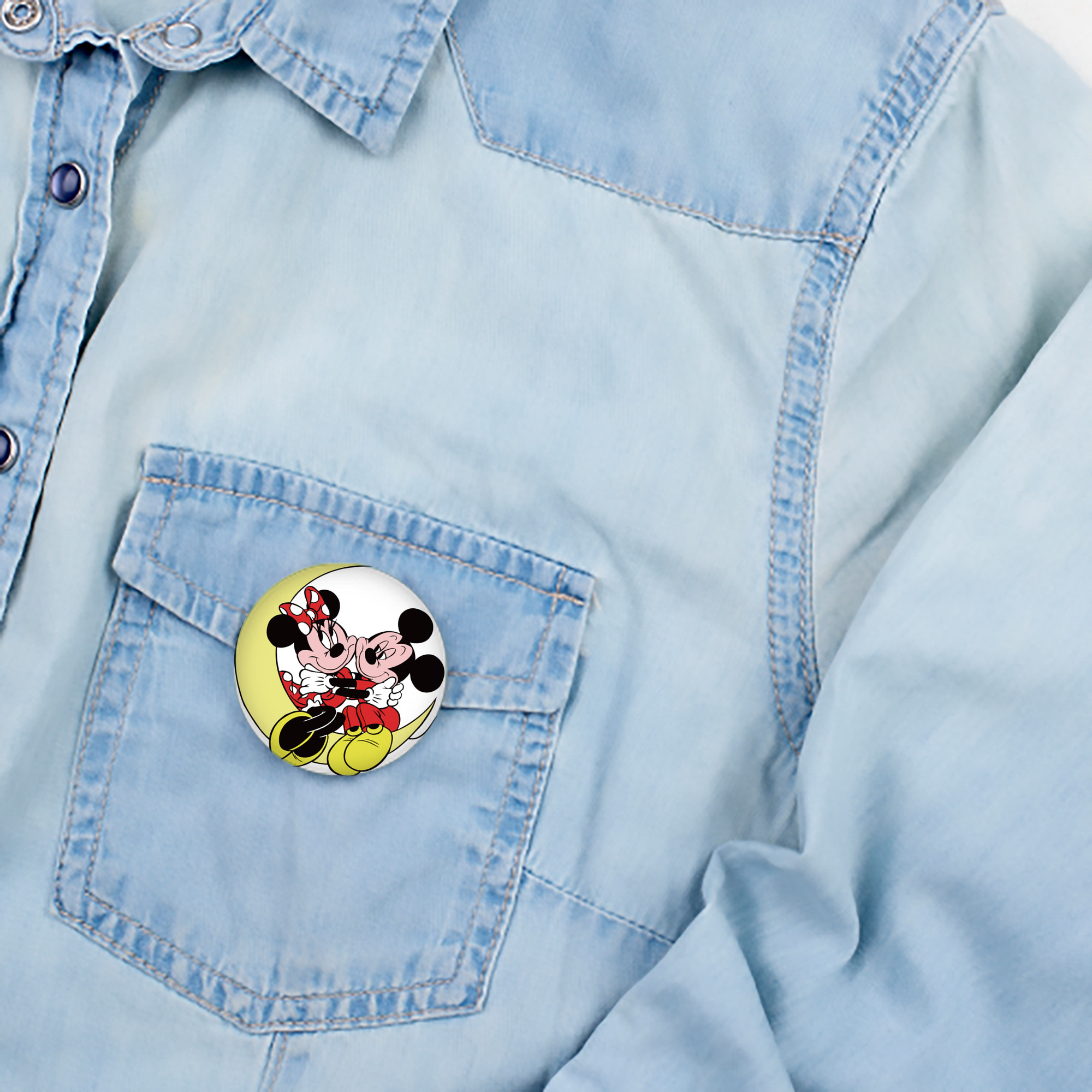 ミッキーマウス Mickey Mouse 6cm 缶バッジ 複数セット