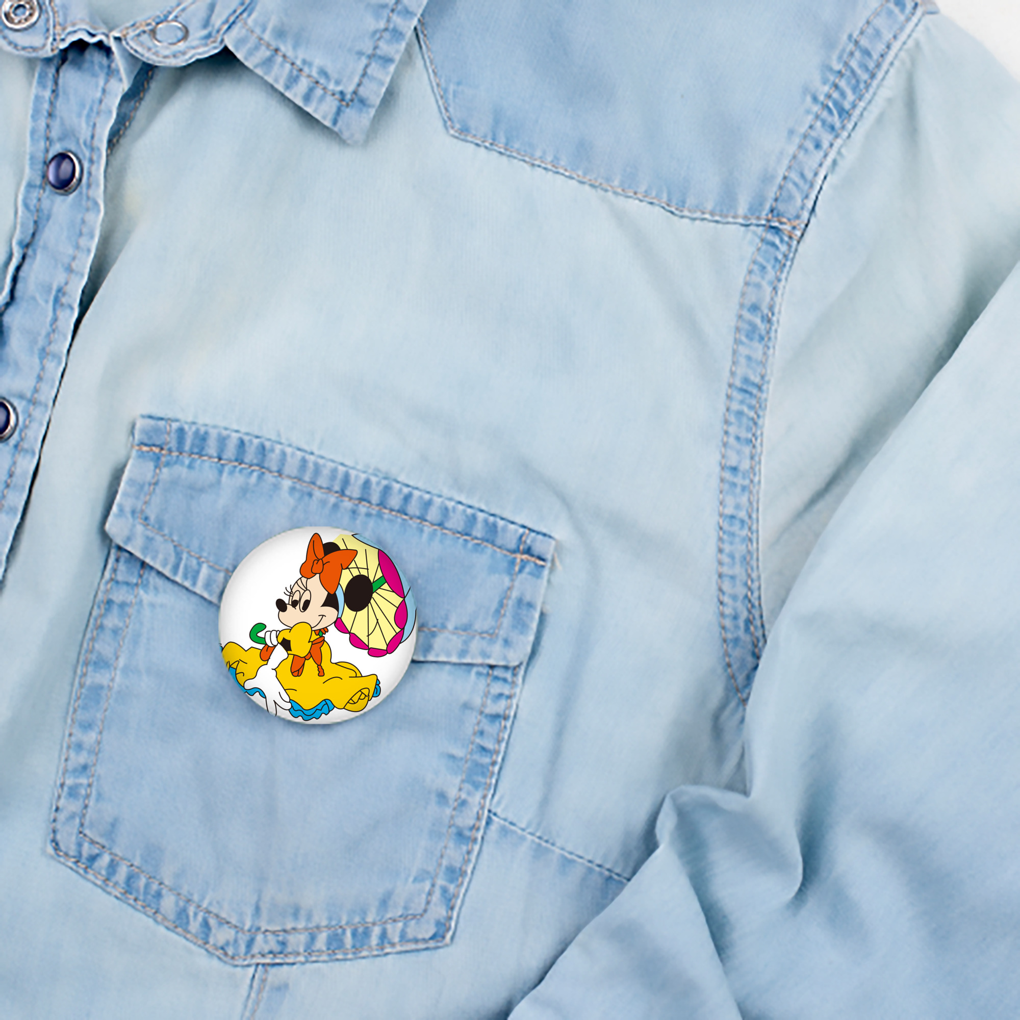 ミッキーマウス Mickey Mouse 6cm 缶バッジ 複数セット
