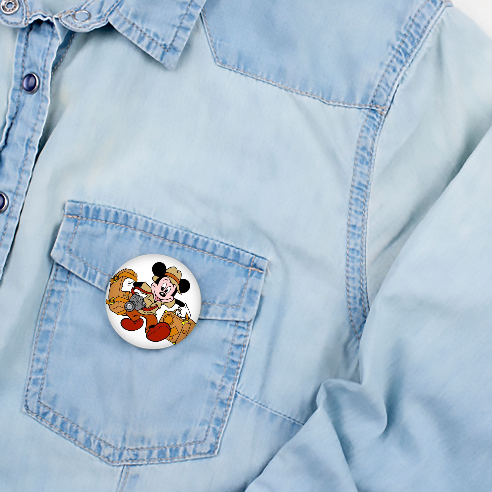 ミッキーマウス Mickey Mouse 6cm 缶バッジ 複数セット