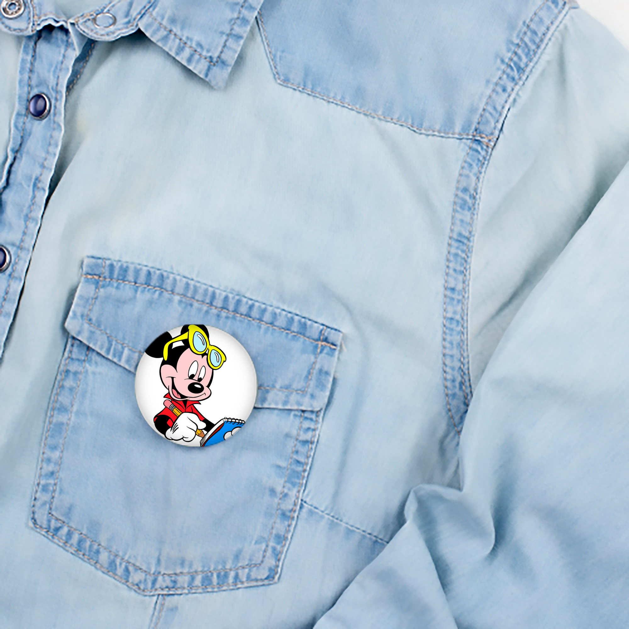 ミッキーマウス Mickey Mouse 6cm 缶バッジ 複数セット