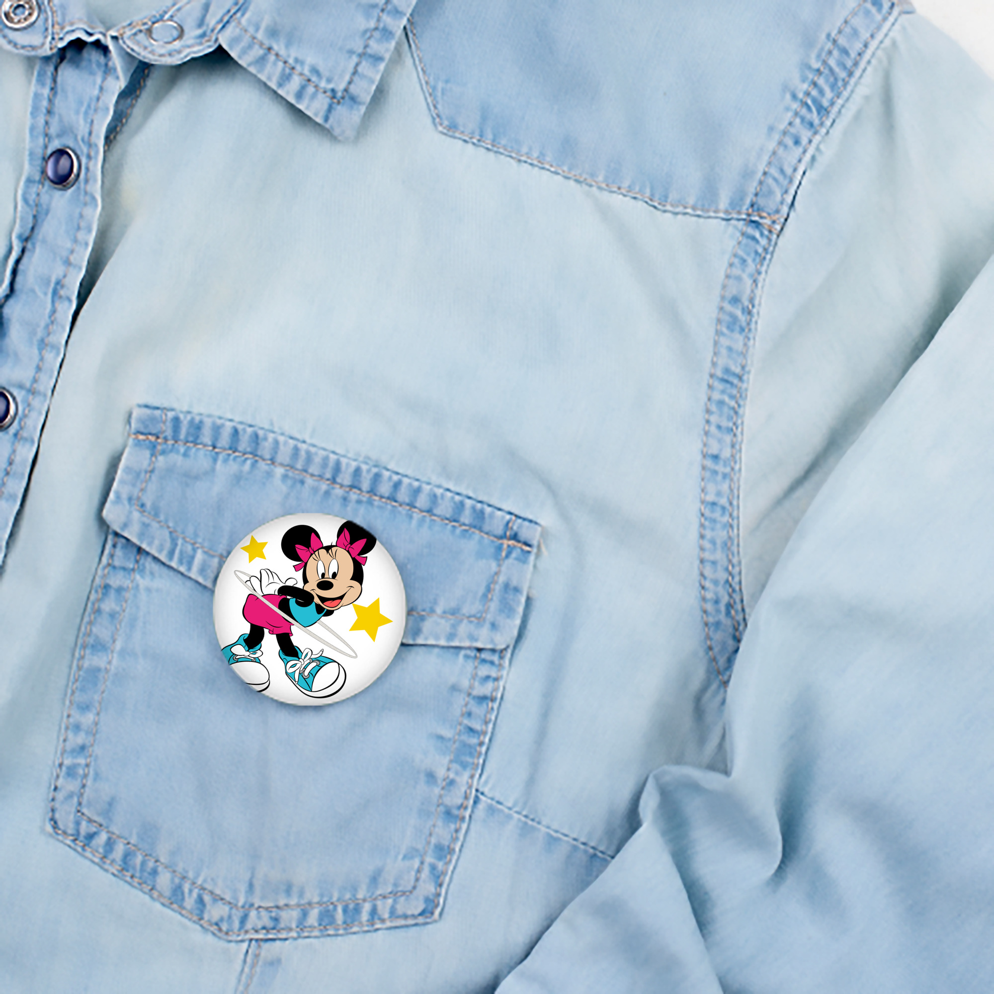 ミッキーマウス Mickey Mouse 6cm 缶バッジ 複数セット