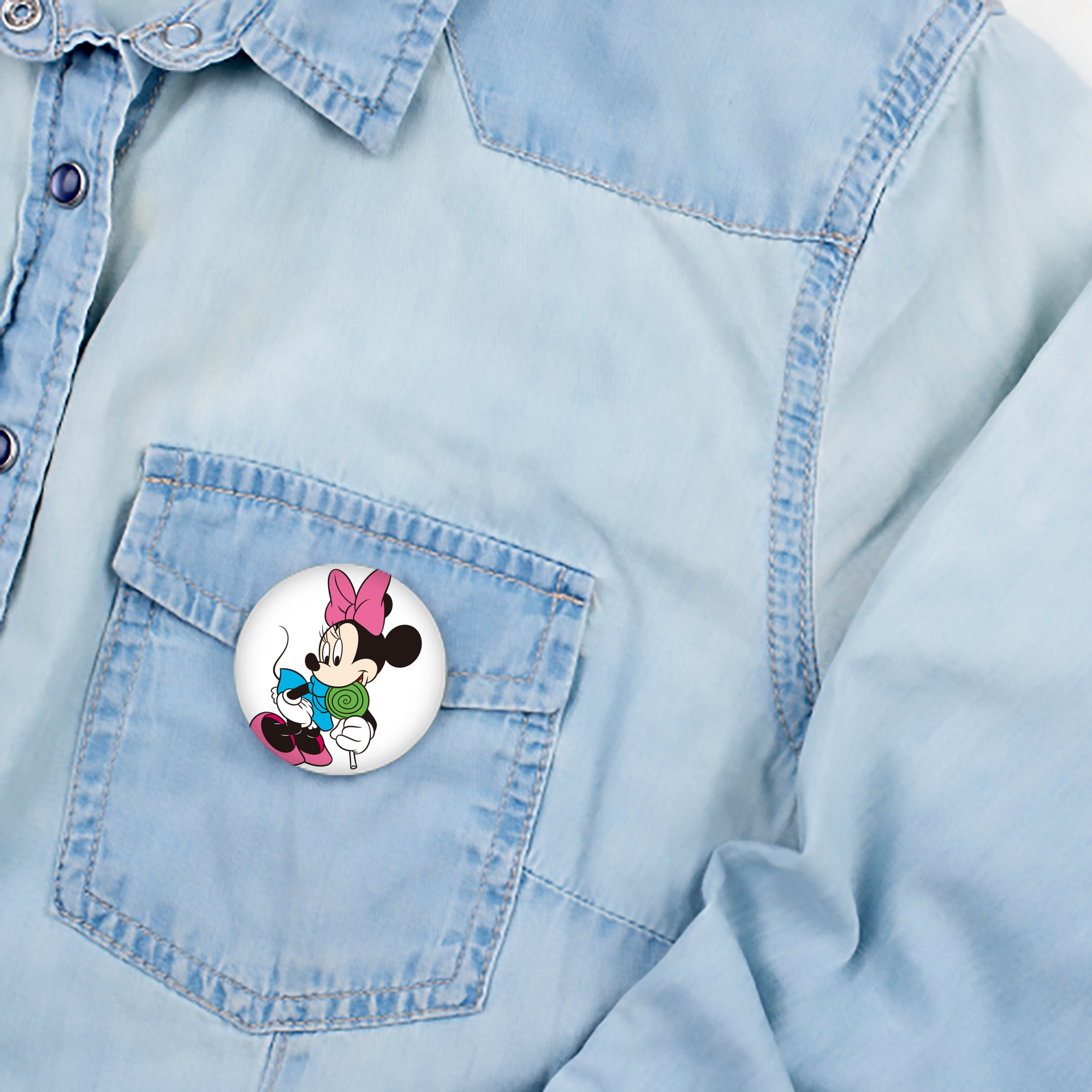 ミッキーマウス Mickey Mouse 6cm 缶バッジ 複数セット