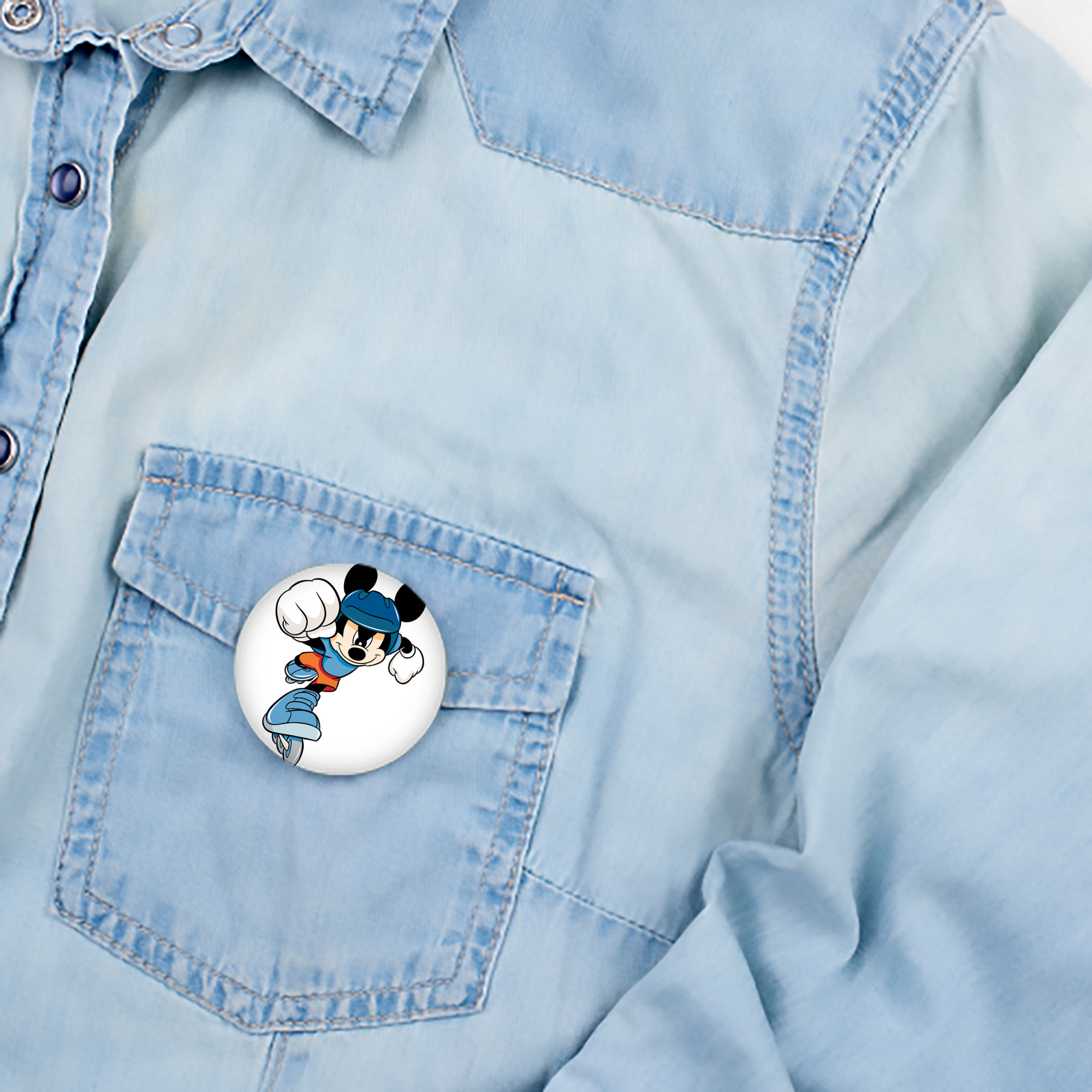 ミッキーマウス Mickey Mouse 6cm 缶バッジ 複数セット
