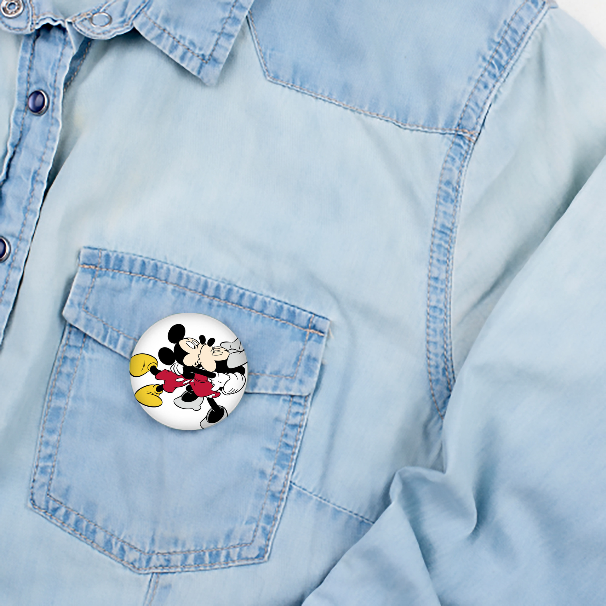 ミッキーマウス Mickey Mouse 6cm 缶バッジ 複数セット