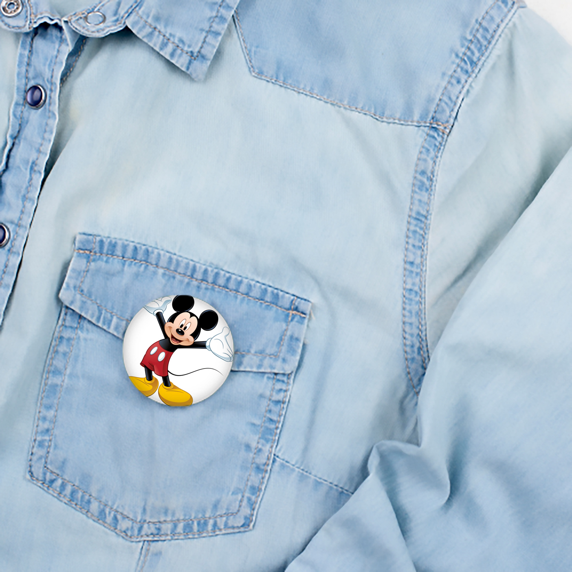 ミッキーマウス Mickey Mouse 6cm 缶バッジ 複数セット