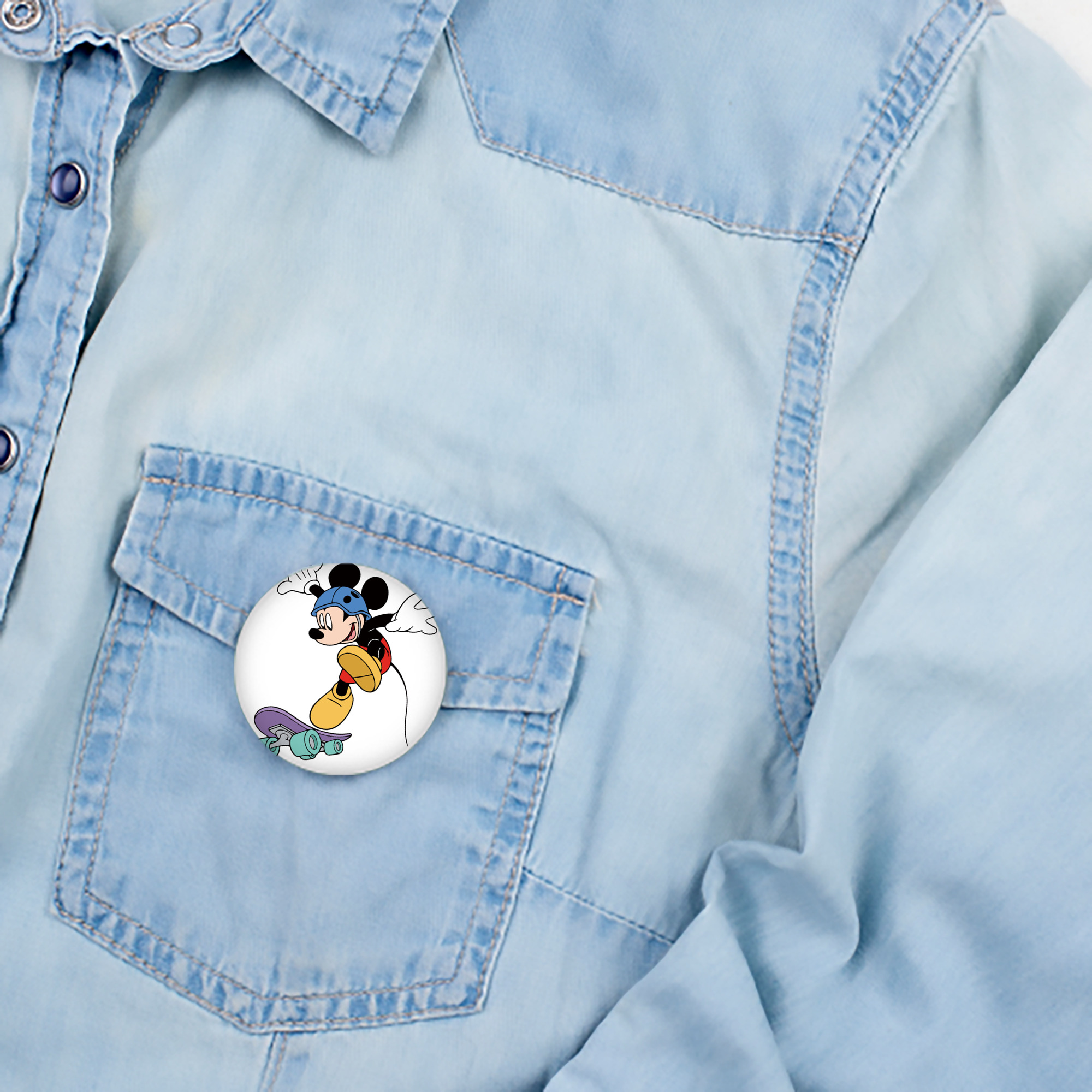 ミッキーマウス Mickey Mouse 6cm 缶バッジ 複数セット