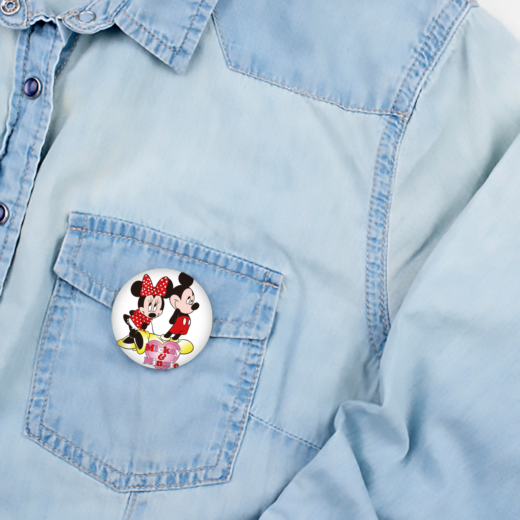 ミッキーマウス Mickey Mouse 6cm 缶バッジ 複数セット