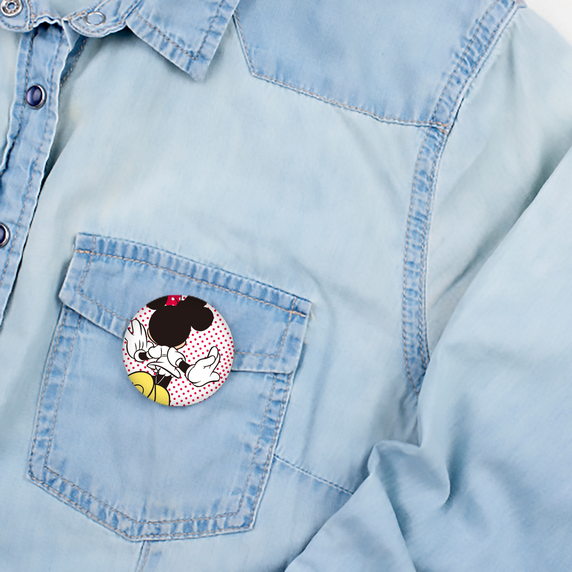 ミッキーマウス Mickey Mouse 6cm 缶バッジ 複数セット