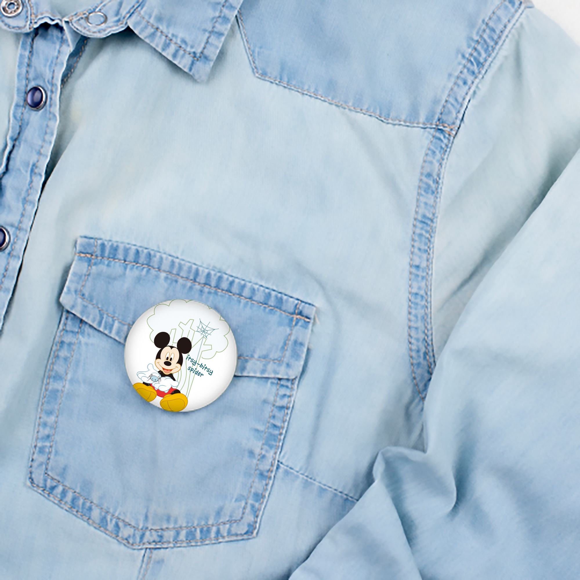 ミッキーマウス Mickey Mouse 6cm 缶バッジ 複数セット