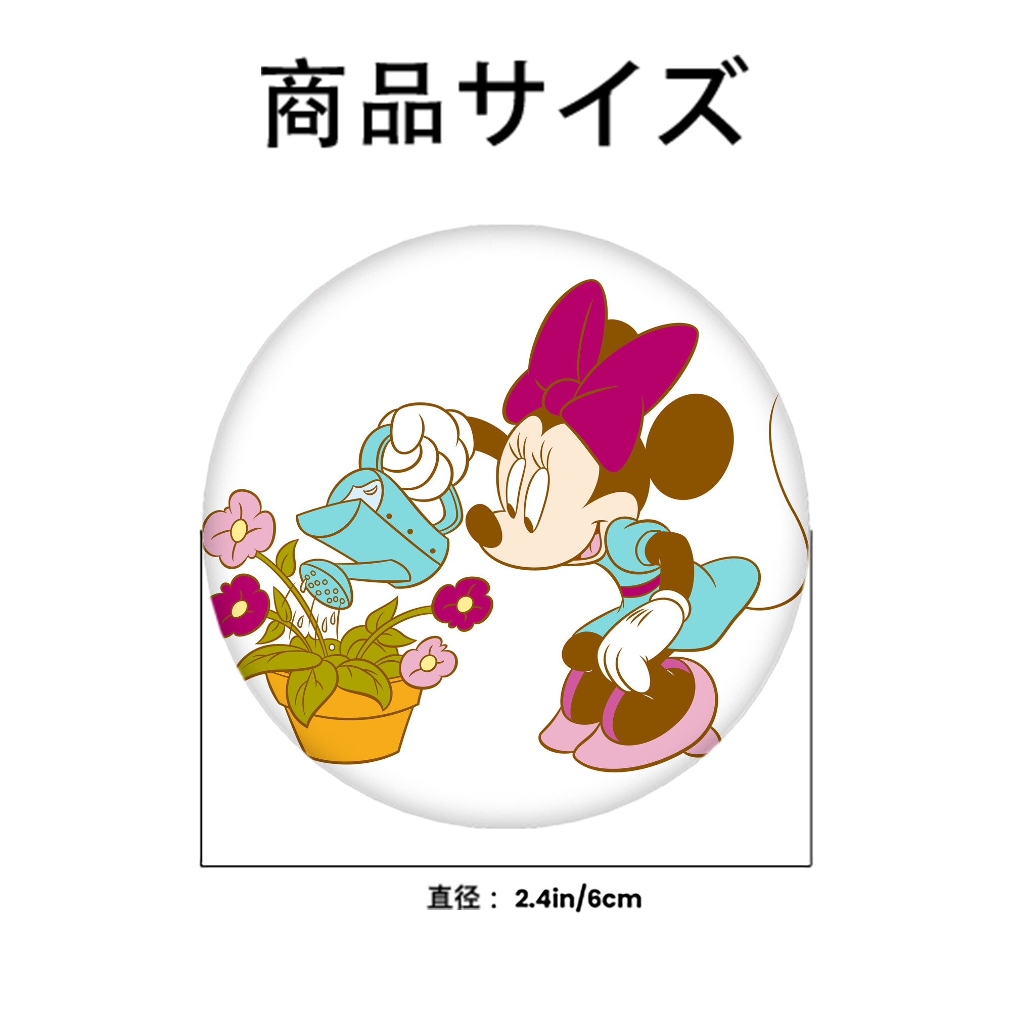 ミッキーマウス Mickey Mouse 6cm 缶バッジ 複数セット