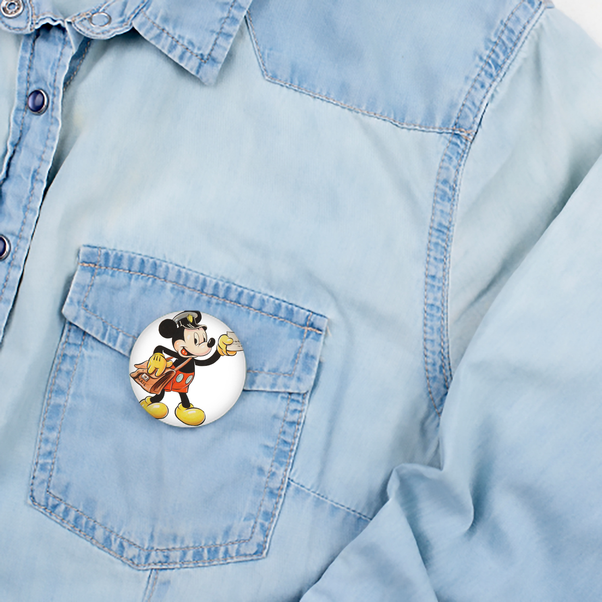 ミッキーマウス Mickey Mouse 6cm 缶バッジ 複数セット