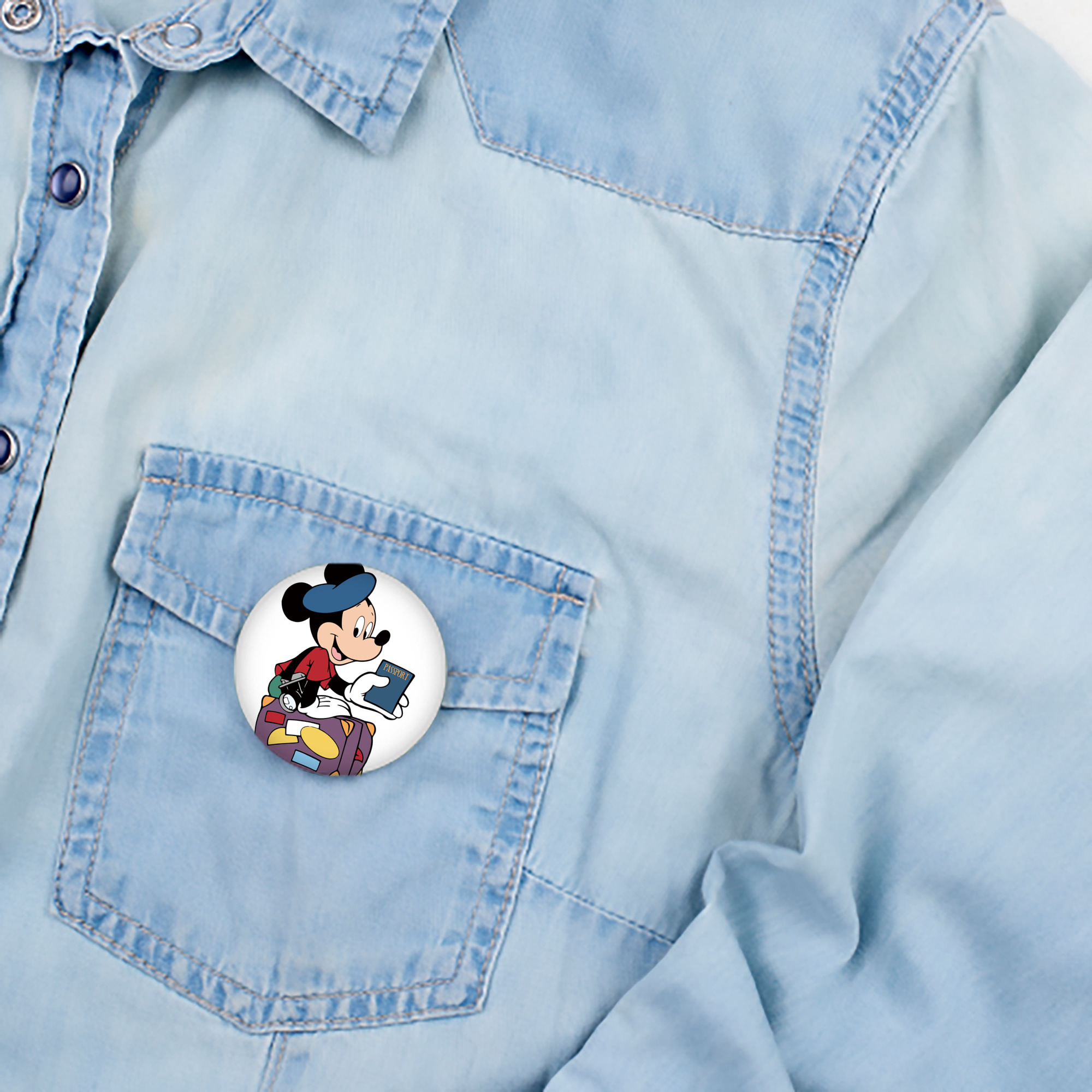 ミッキーマウス Mickey Mouse 6cm 缶バッジ 複数セット