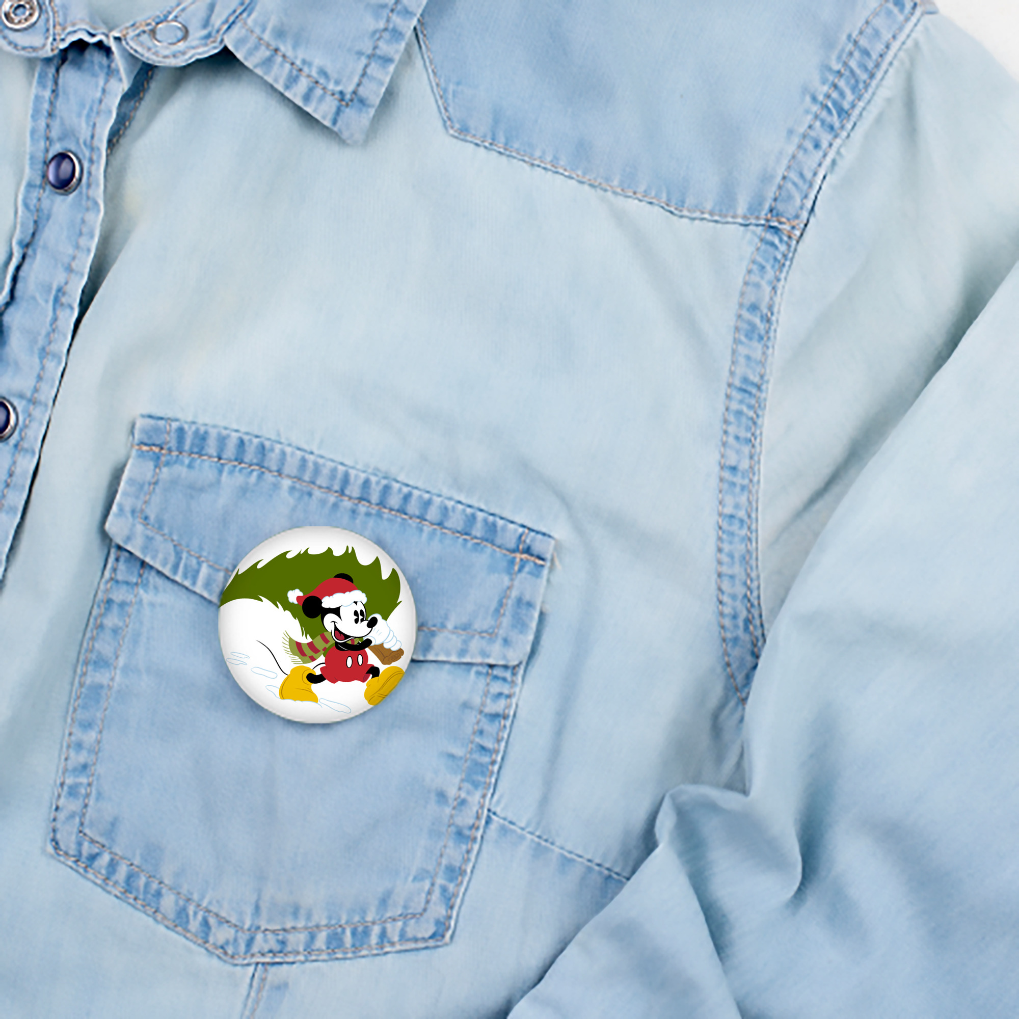 ミッキーマウス Mickey Mouse 6cm 缶バッジ 複数セット
