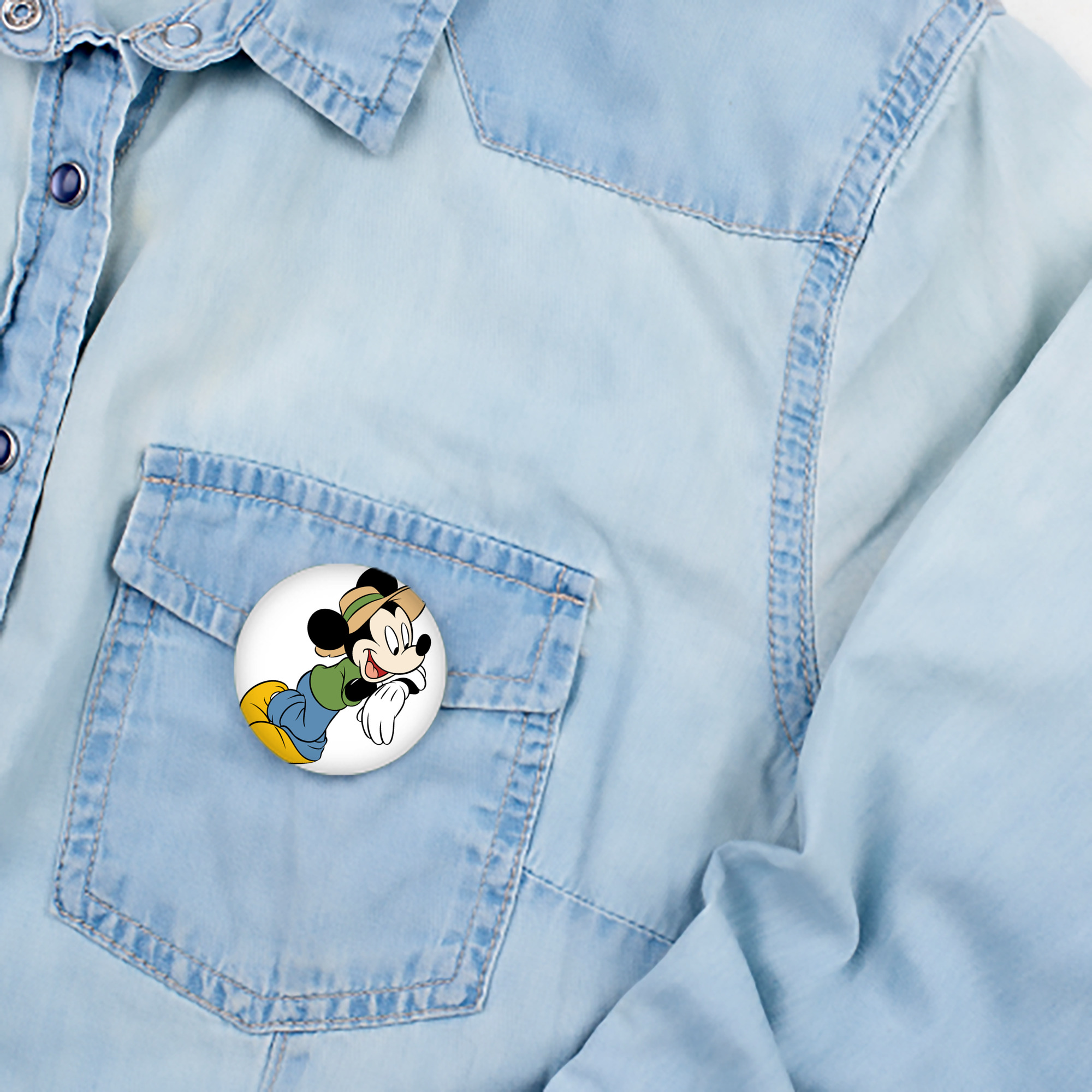 ミッキーマウス Mickey Mouse 6cm 缶バッジ 複数セット
