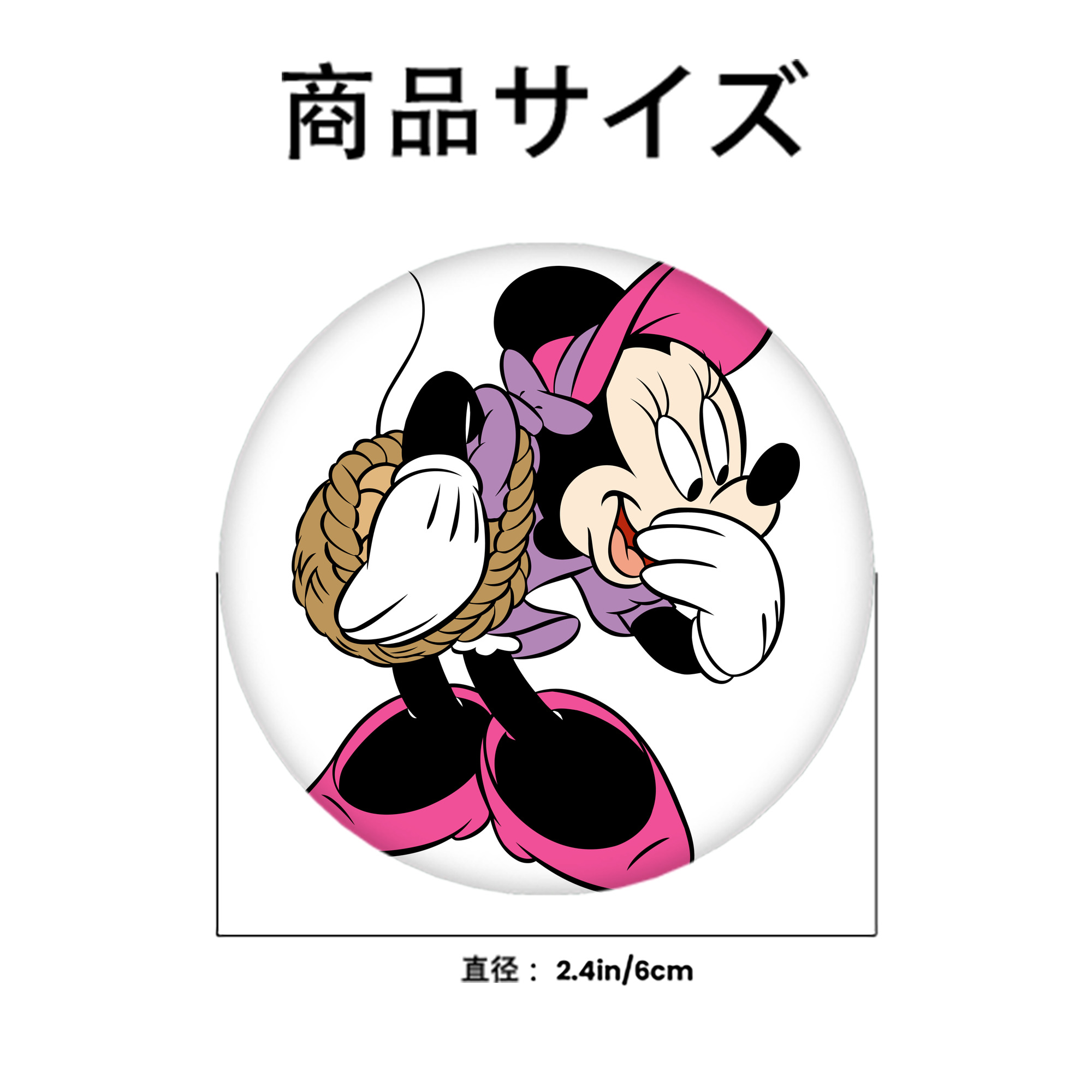 ミッキーマウス Mickey Mouse 6cm 缶バッジ 複数セット