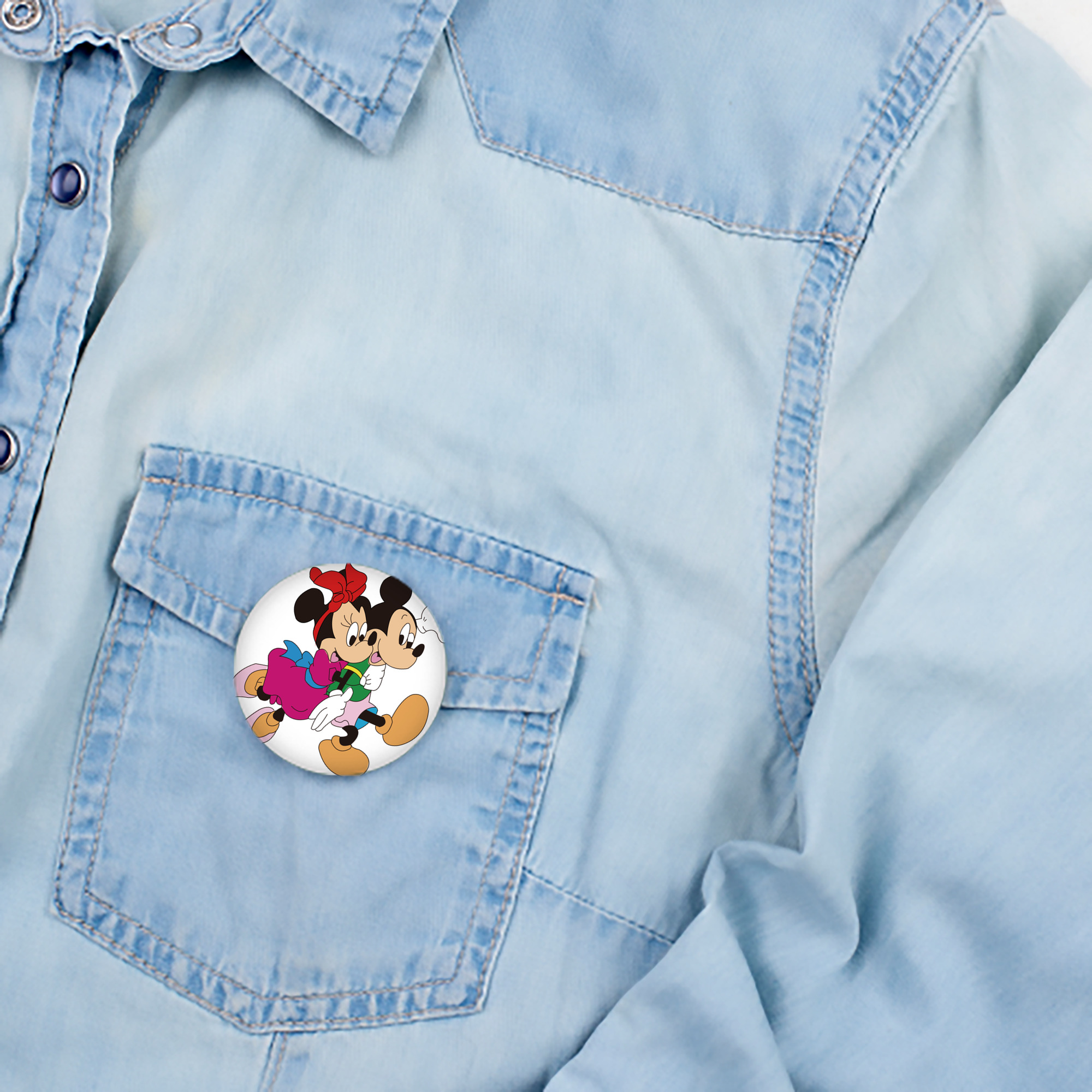 ミッキーマウス Mickey Mouse 6cm 缶バッジ 複数セット