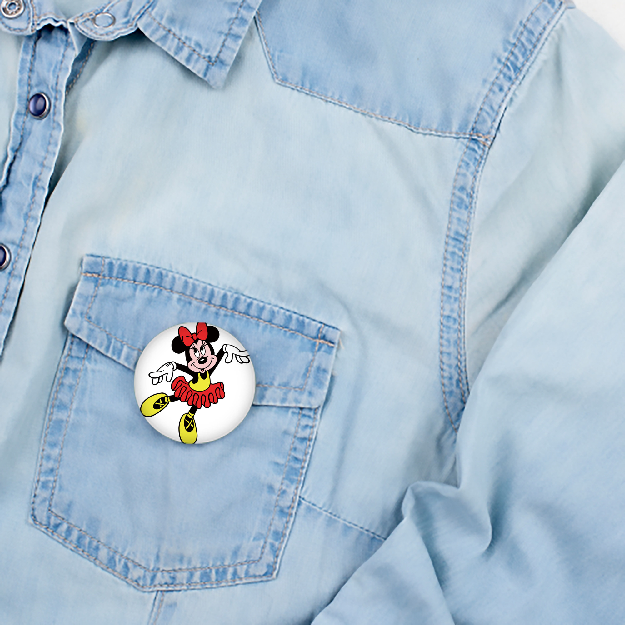 ミッキーマウス Mickey Mouse 6cm 缶バッジ 複数セット