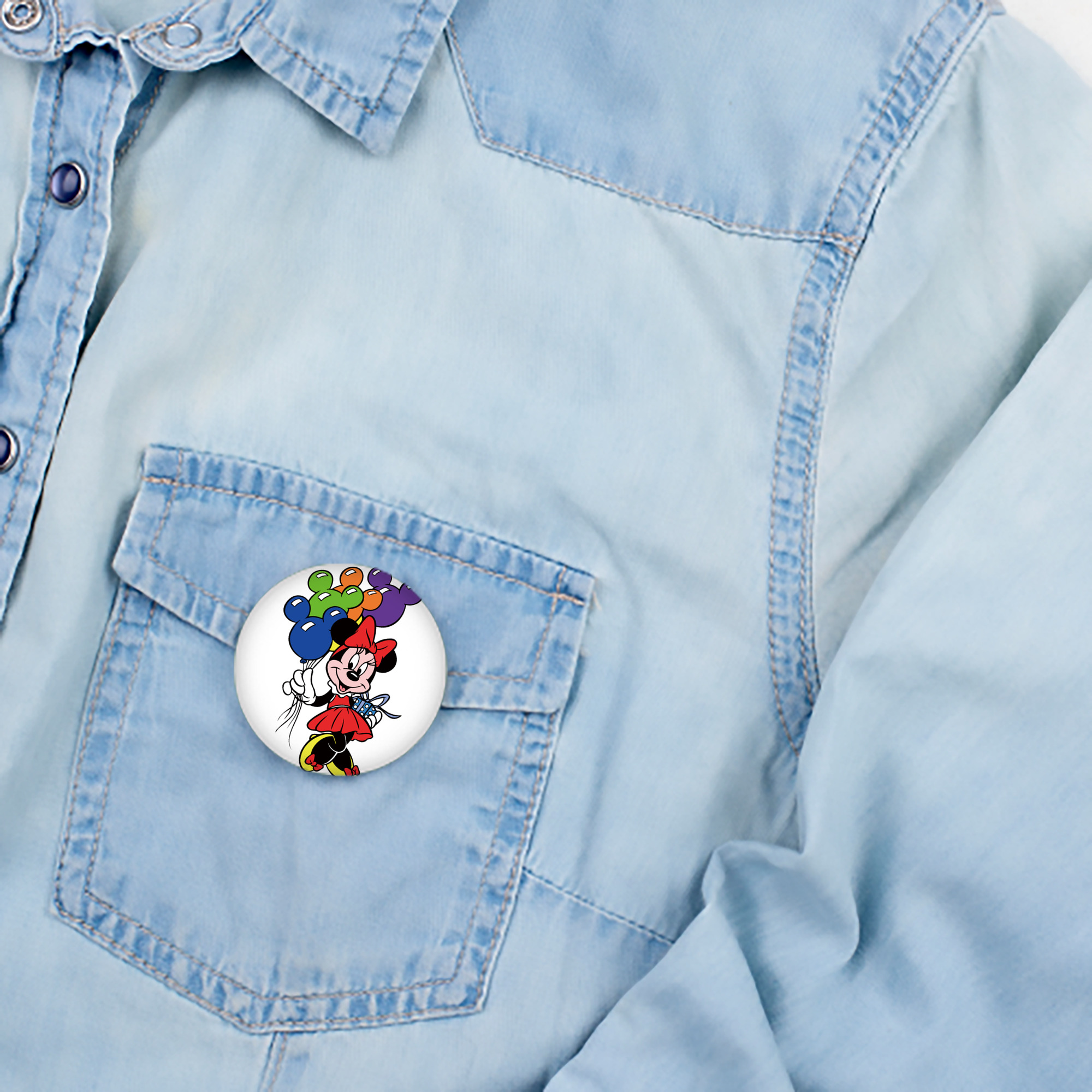 ミッキーマウス Mickey Mouse 6cm 缶バッジ 複数セット