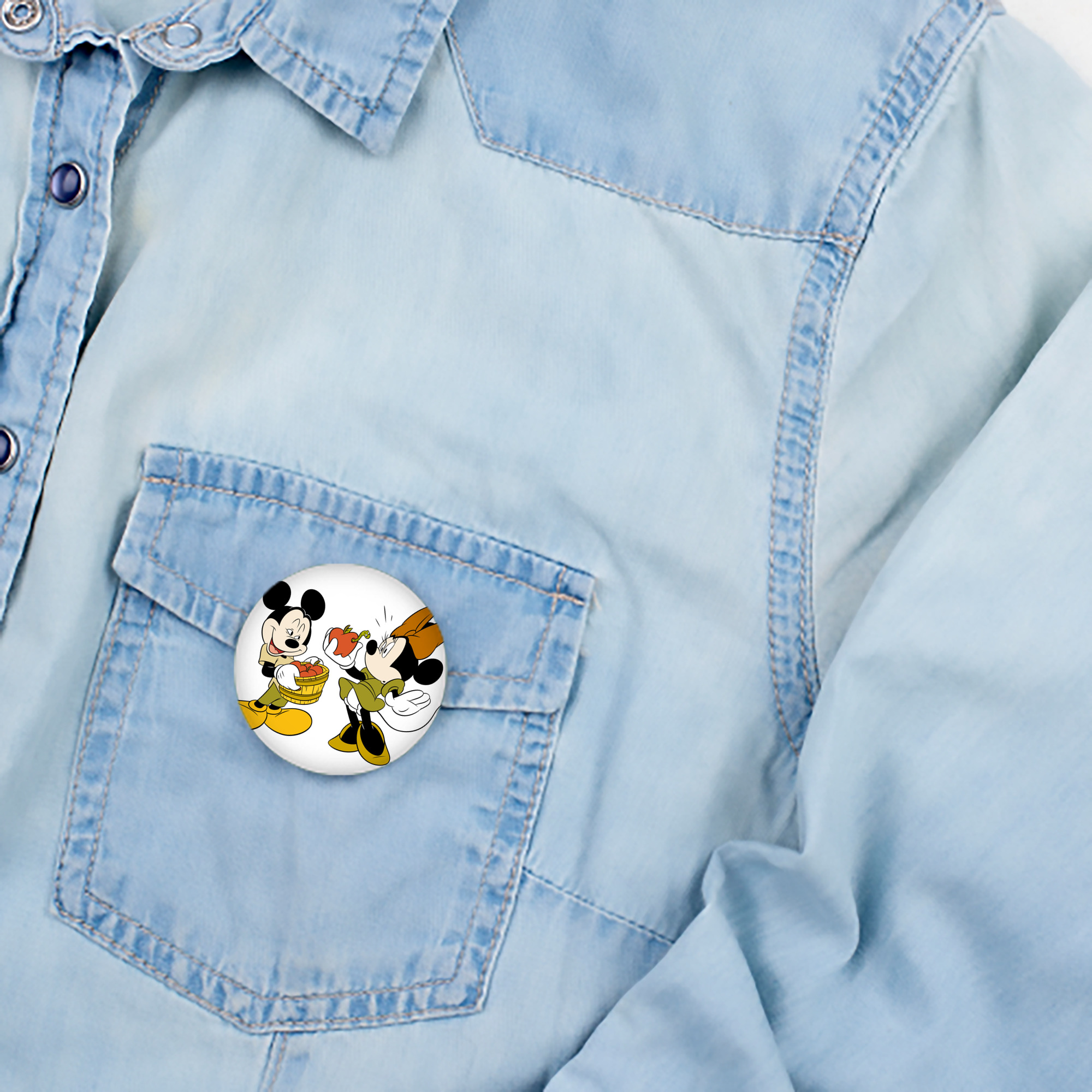 ミッキーマウス Mickey Mouse 6cm 缶バッジ 複数セット
