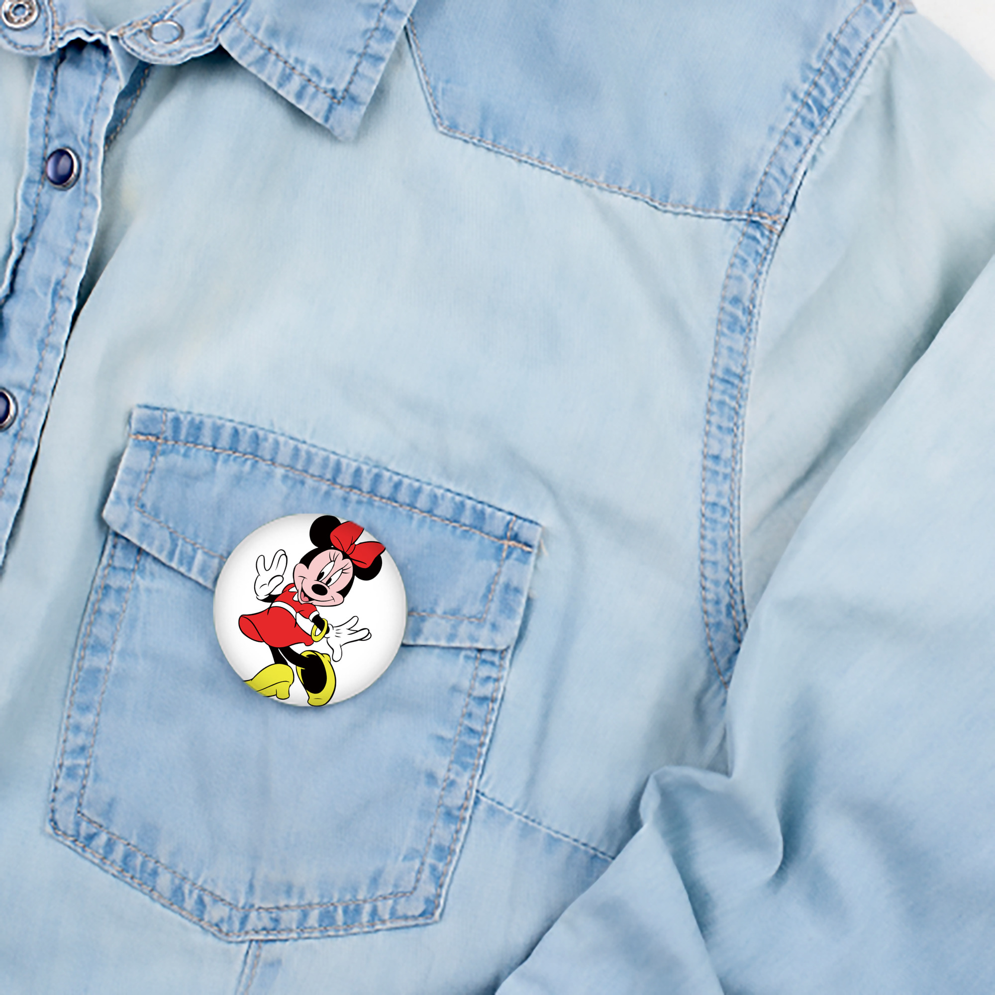 ミッキーマウス Mickey Mouse 6cm 缶バッジ 複数セット