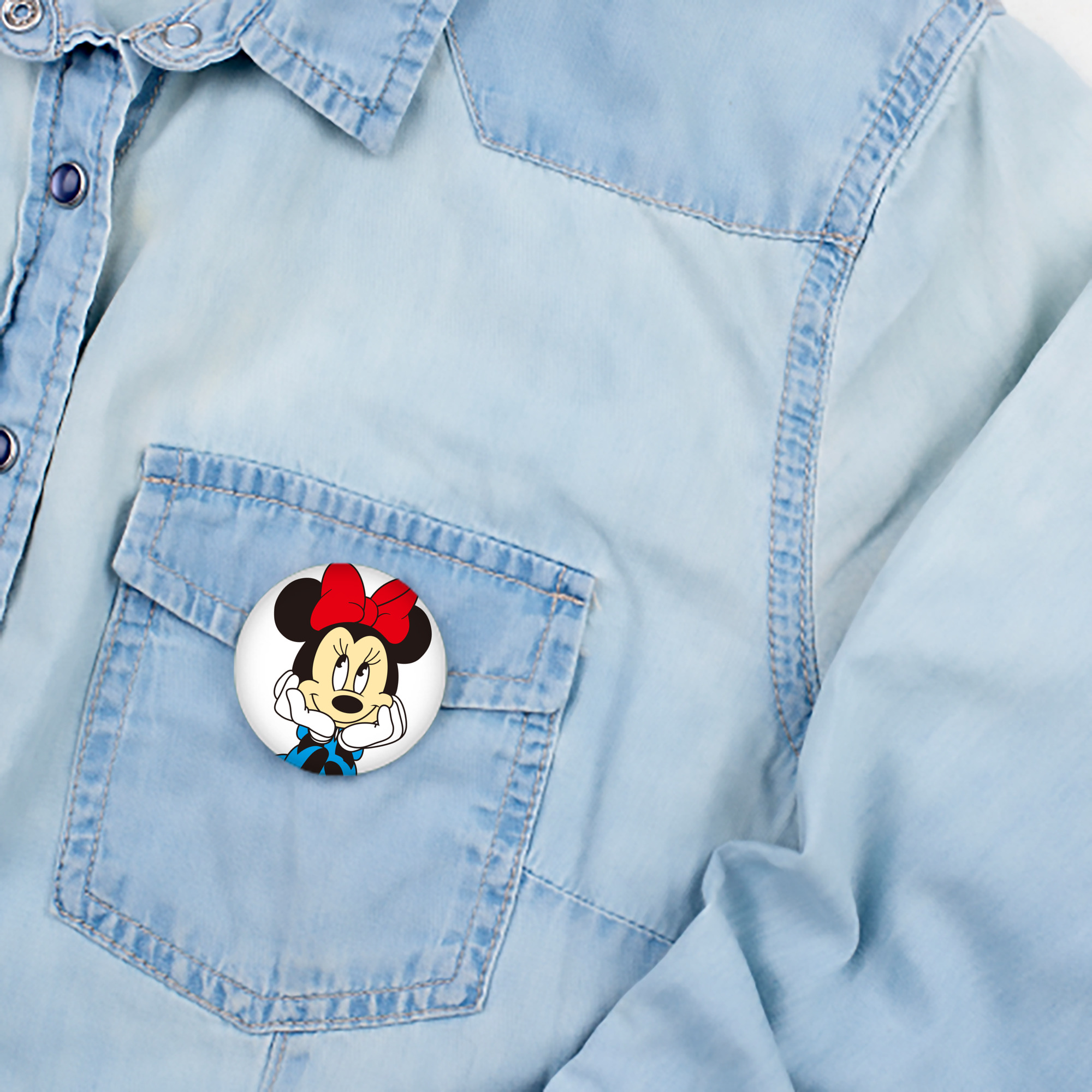 ミッキーマウス Mickey Mouse 6cm 缶バッジ 複数セット