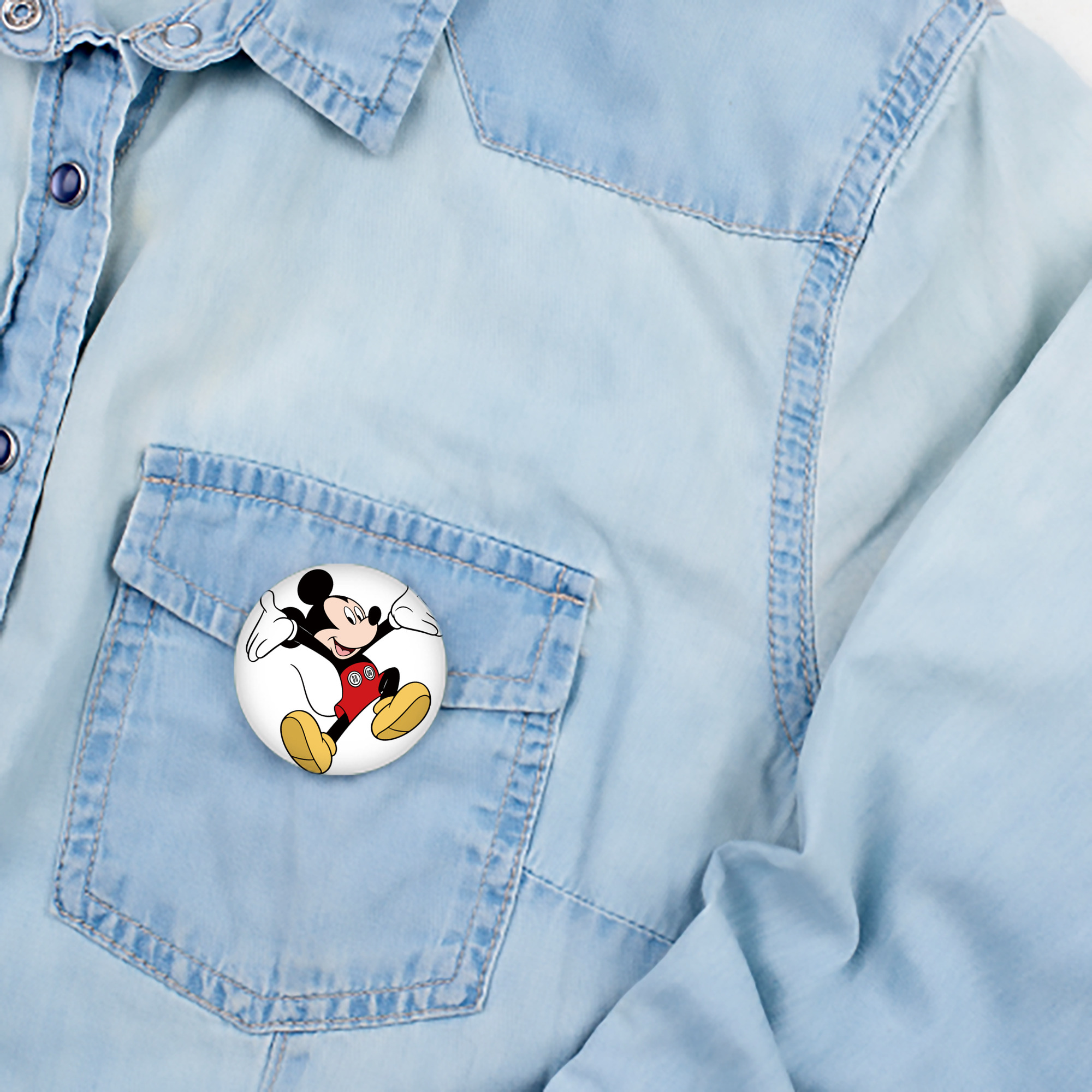 ミッキーマウス Mickey Mouse 6cm 缶バッジ 複数セット