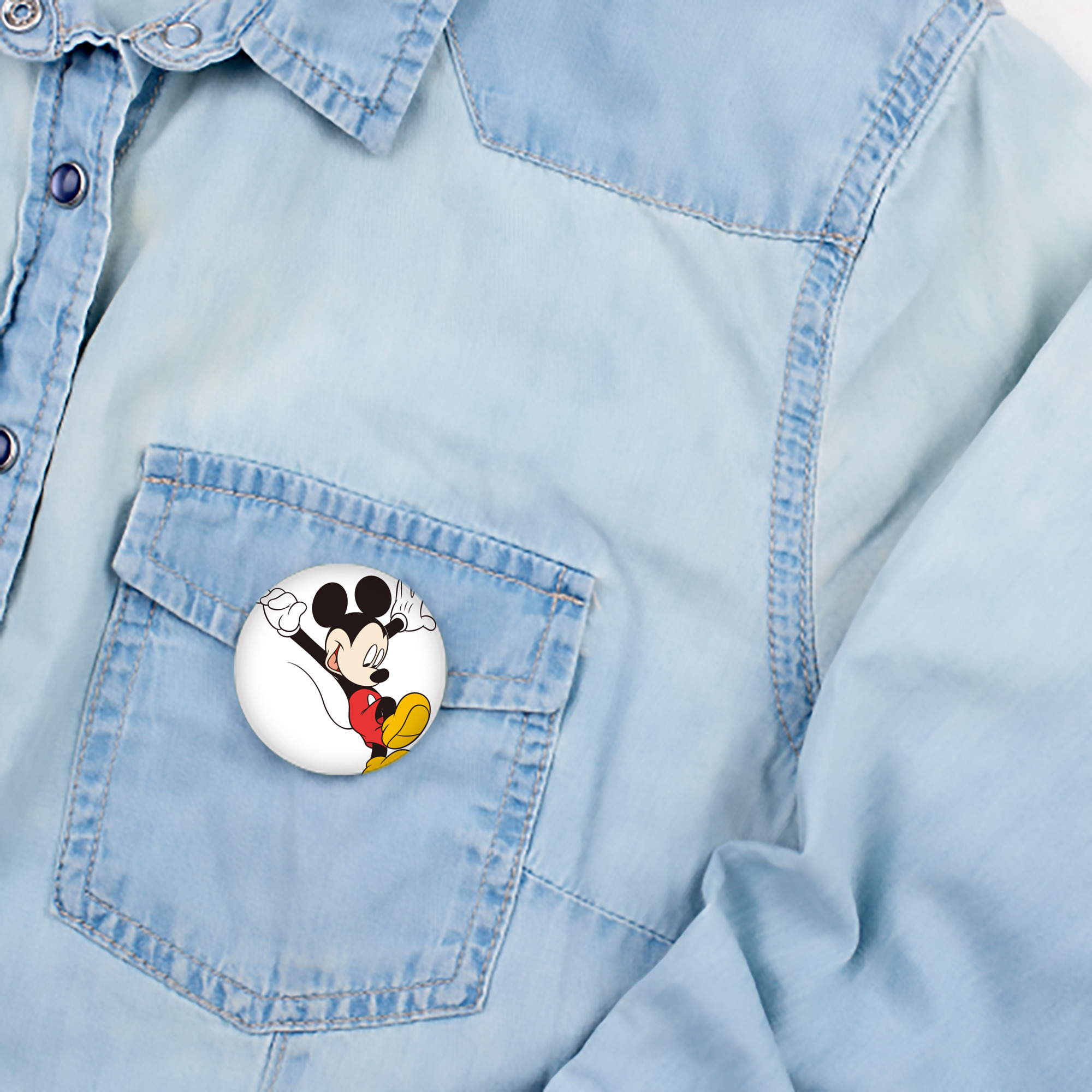 ミッキーマウス Mickey Mouse 6cm 缶バッジ 複数セット