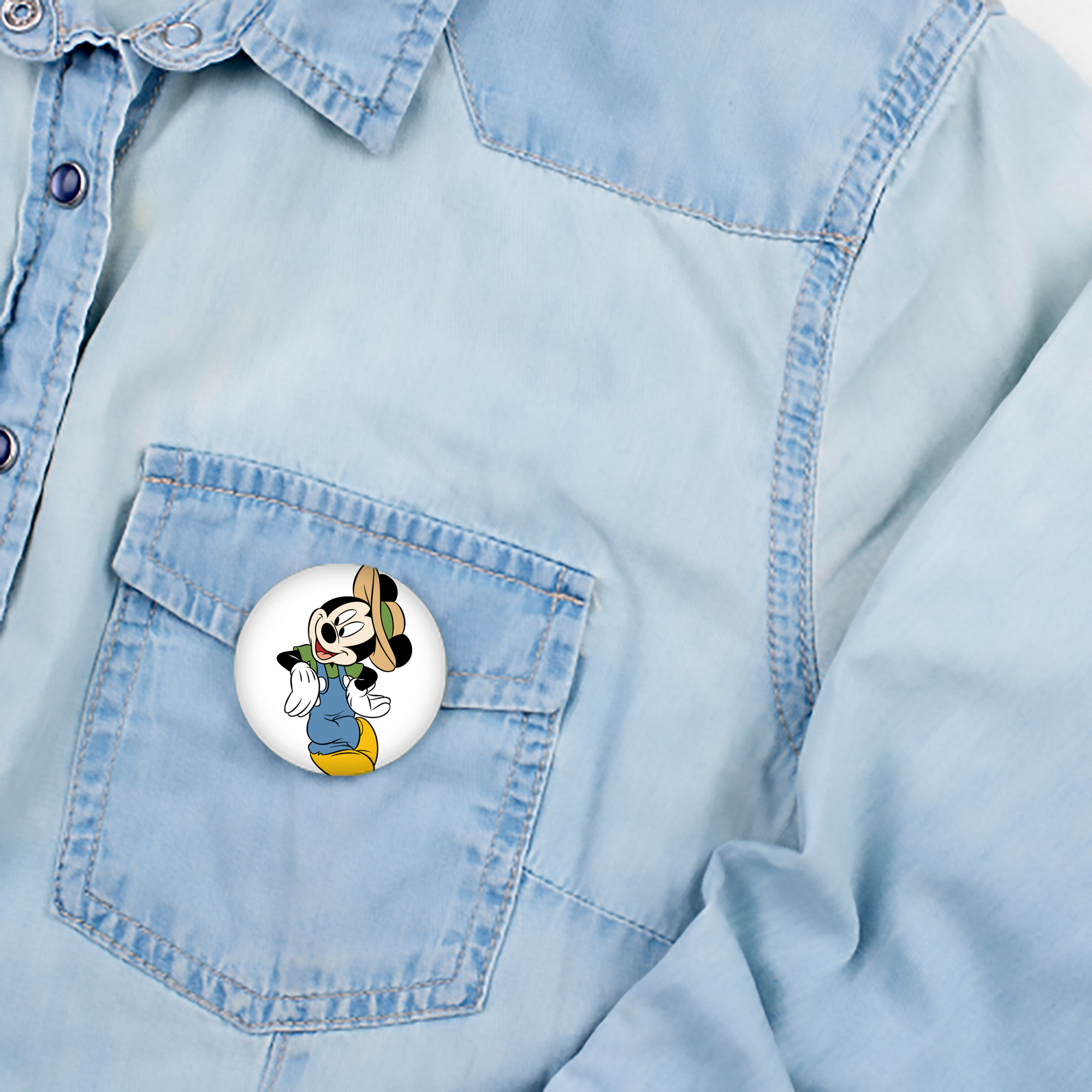 ミッキーマウス Mickey Mouse 6cm 缶バッジ 複数セット