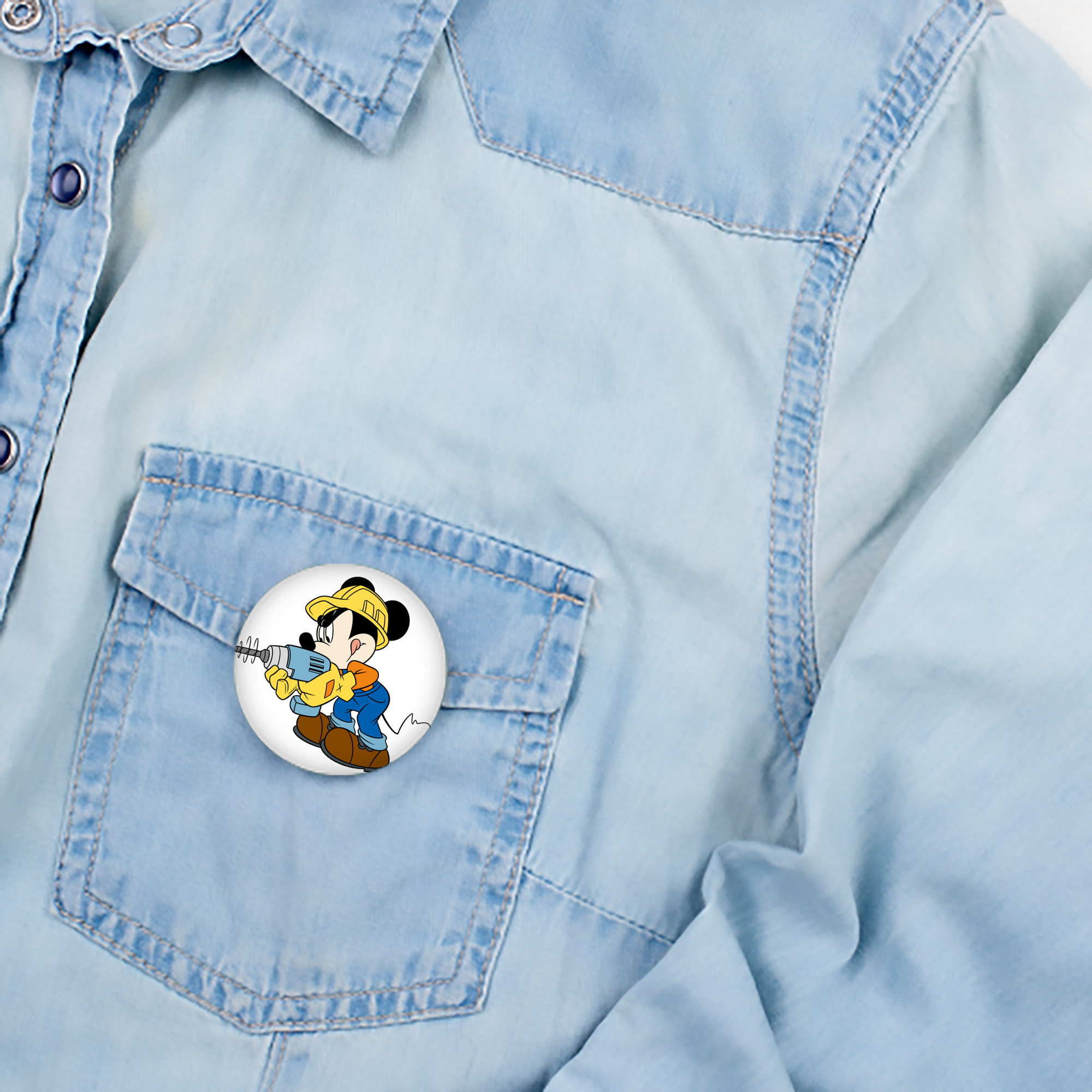 ミッキーマウス Mickey Mouse 6cm 缶バッジ 複数セット
