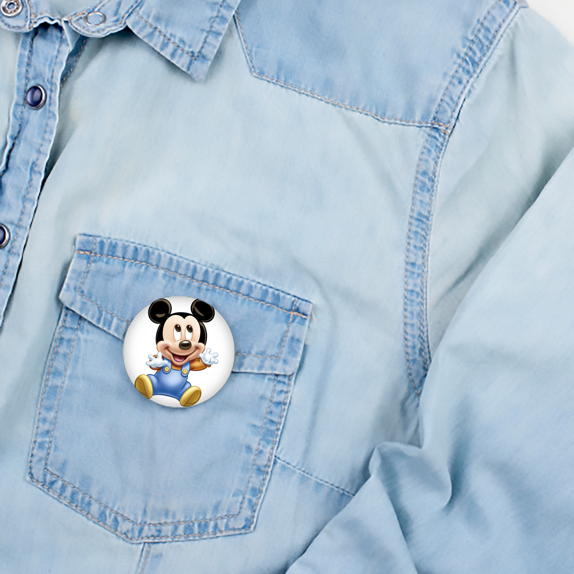 ミッキーマウス Mickey Mouse 6cm 缶バッジ 複数セット
