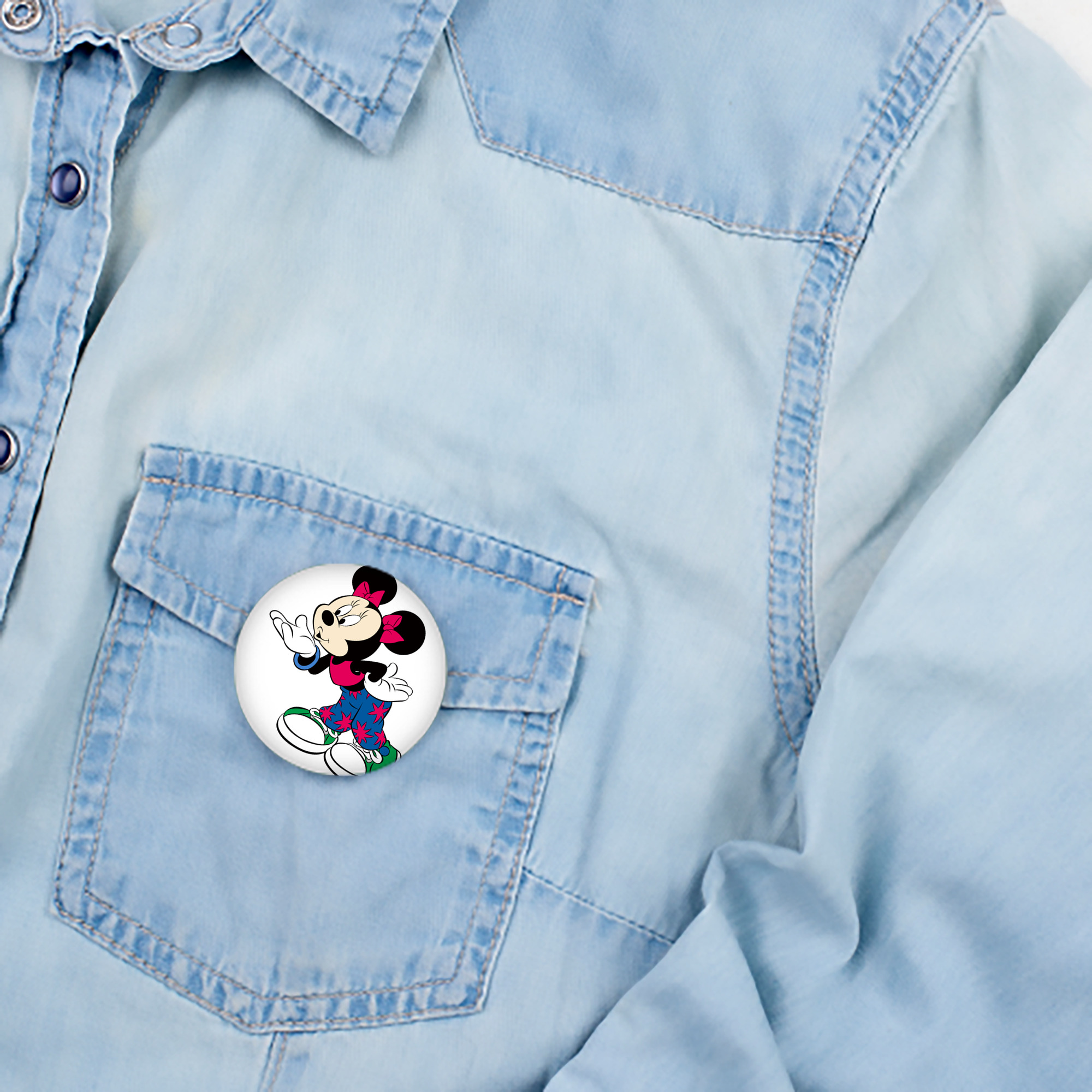 ミッキーマウス Mickey Mouse 6cm 缶バッジ 複数セット