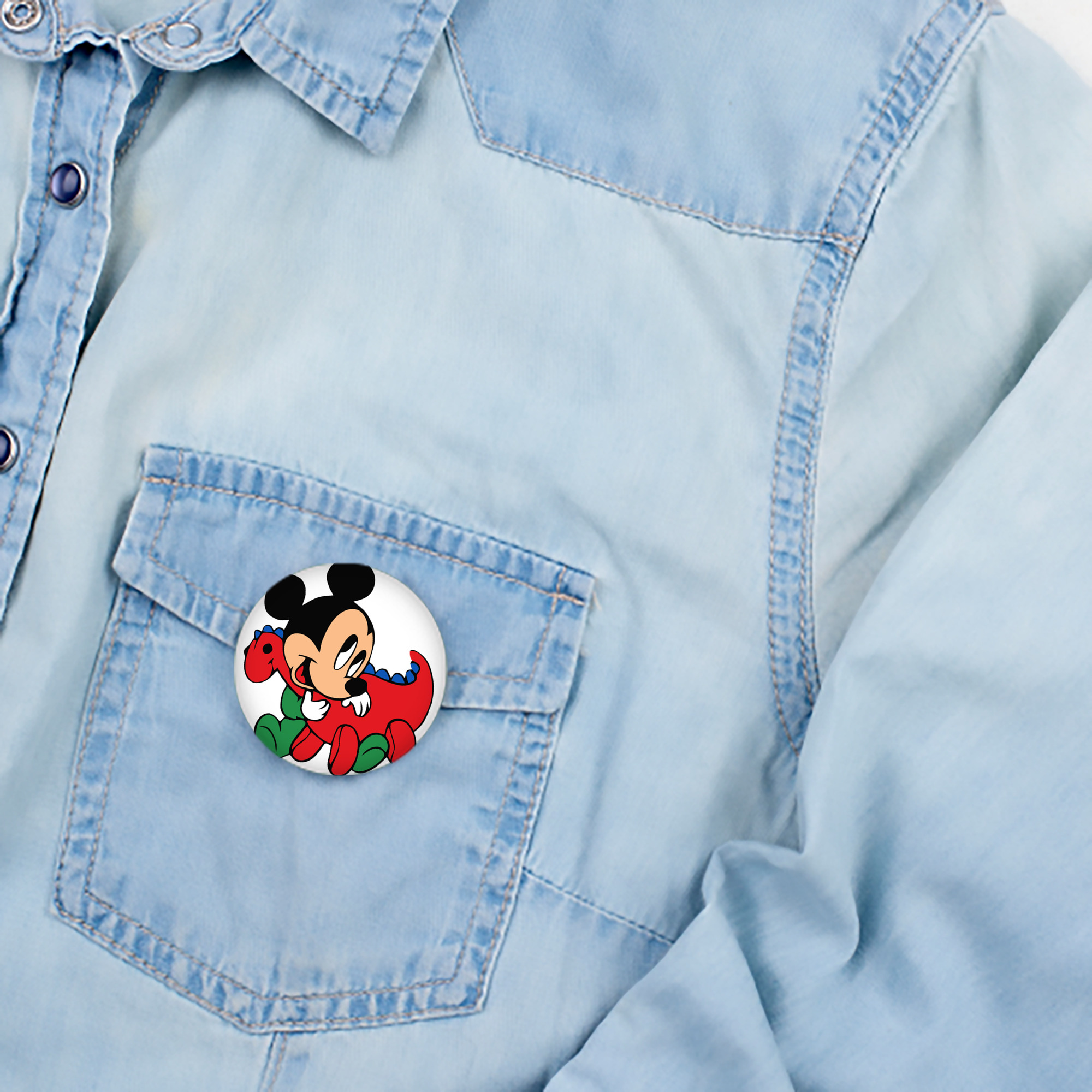 ミッキーマウス Mickey Mouse 6cm 缶バッジ 複数セット