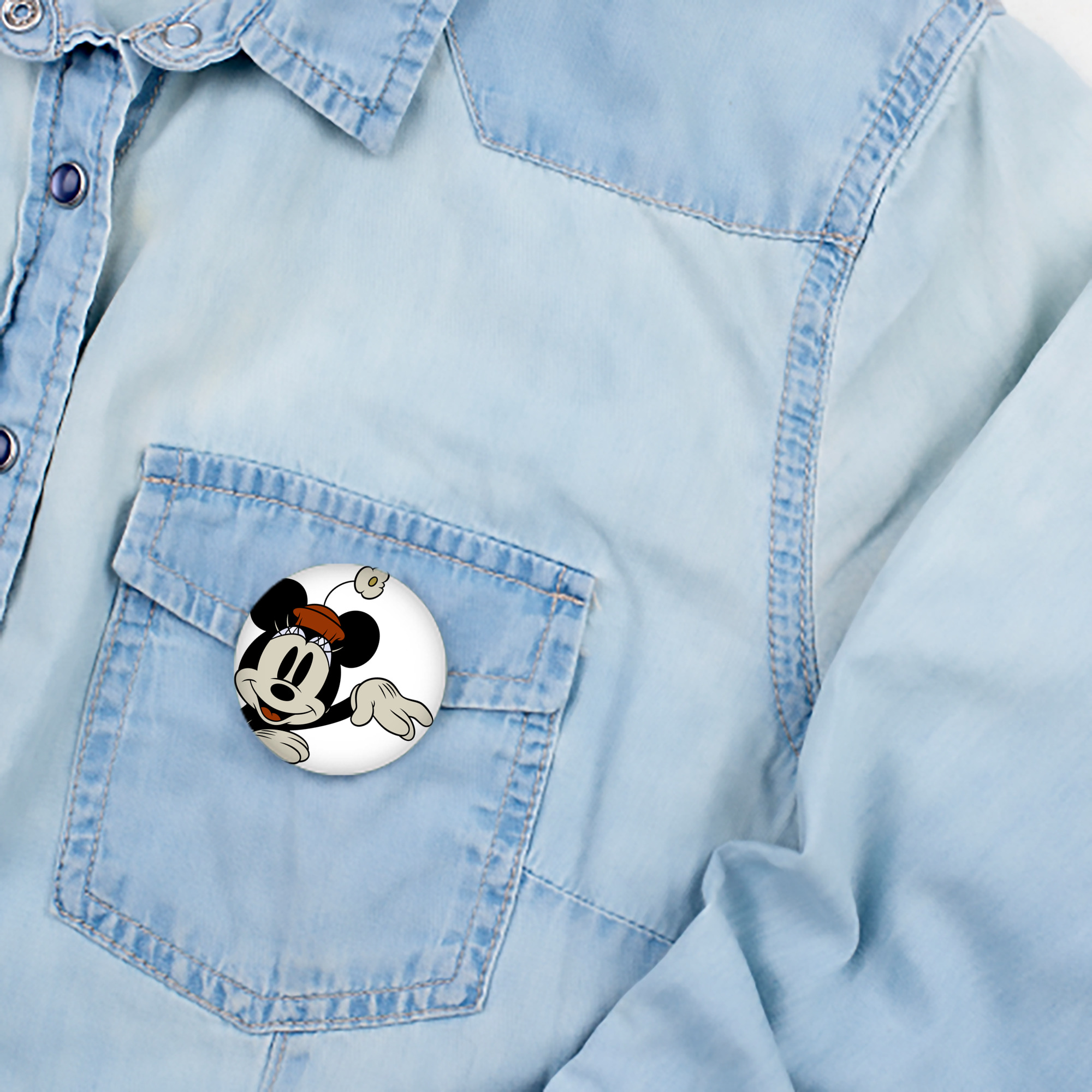 ミッキーマウス Mickey Mouse 6cm 缶バッジ 複数セット