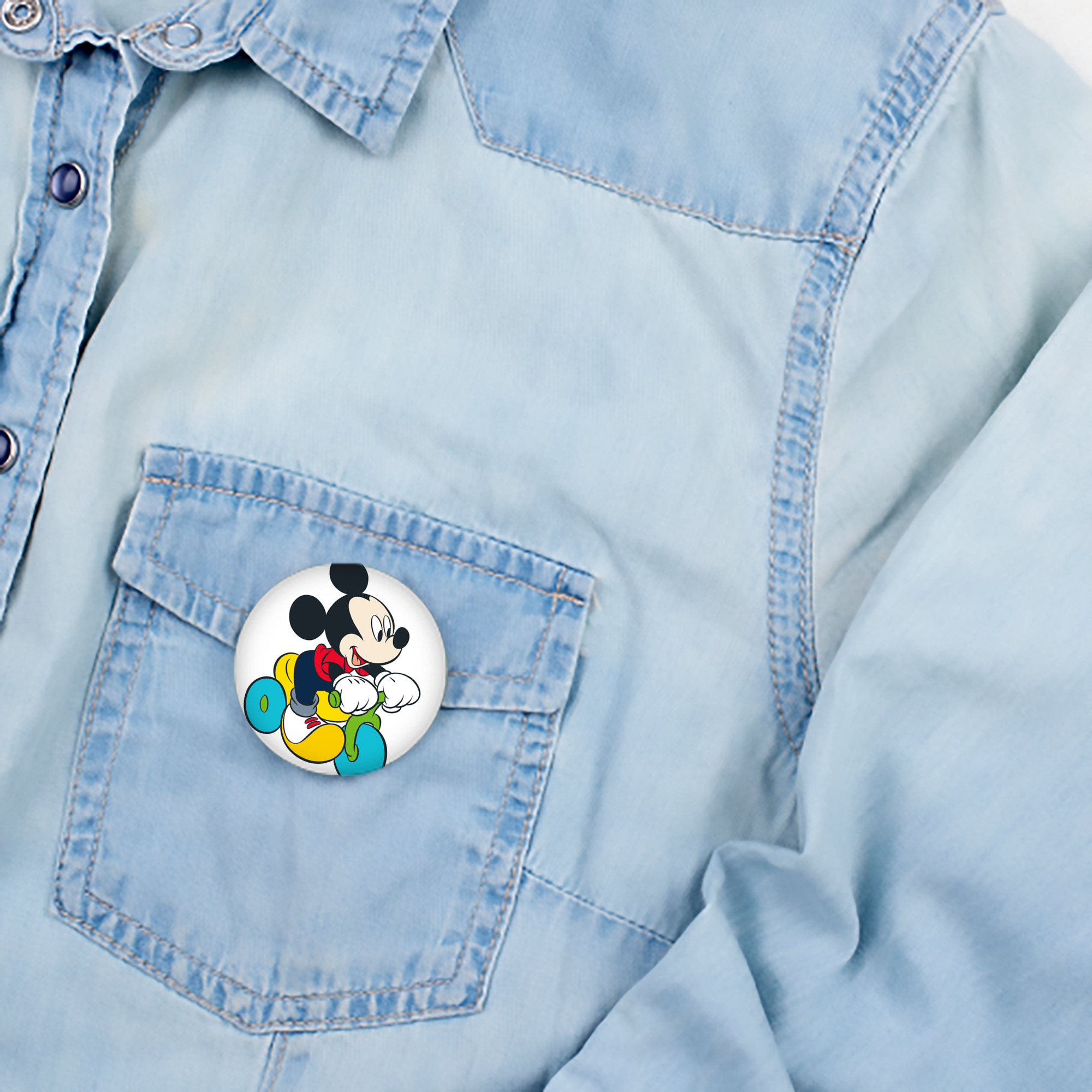 ミッキーマウス Mickey Mouse 6cm 缶バッジ 複数セット