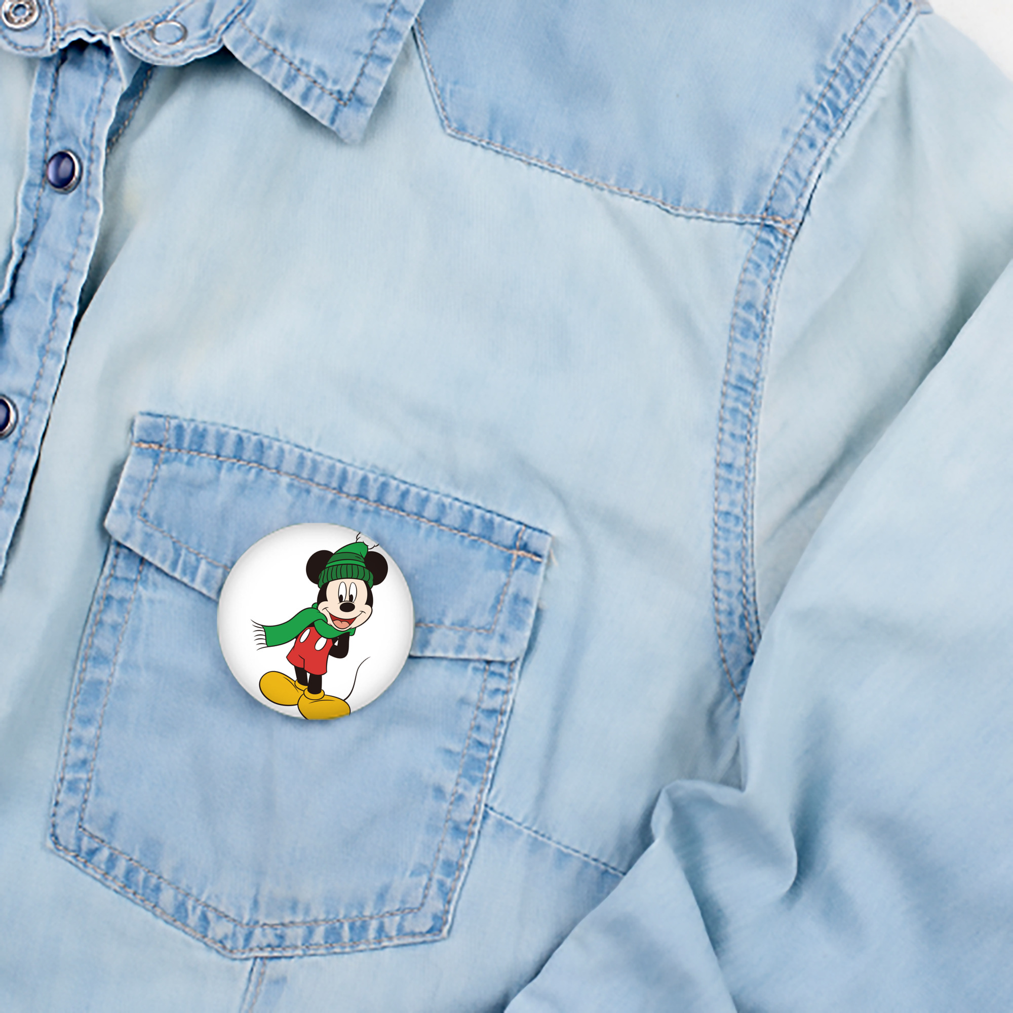 ミッキーマウス Mickey Mouse 6cm 缶バッジ 複数セット