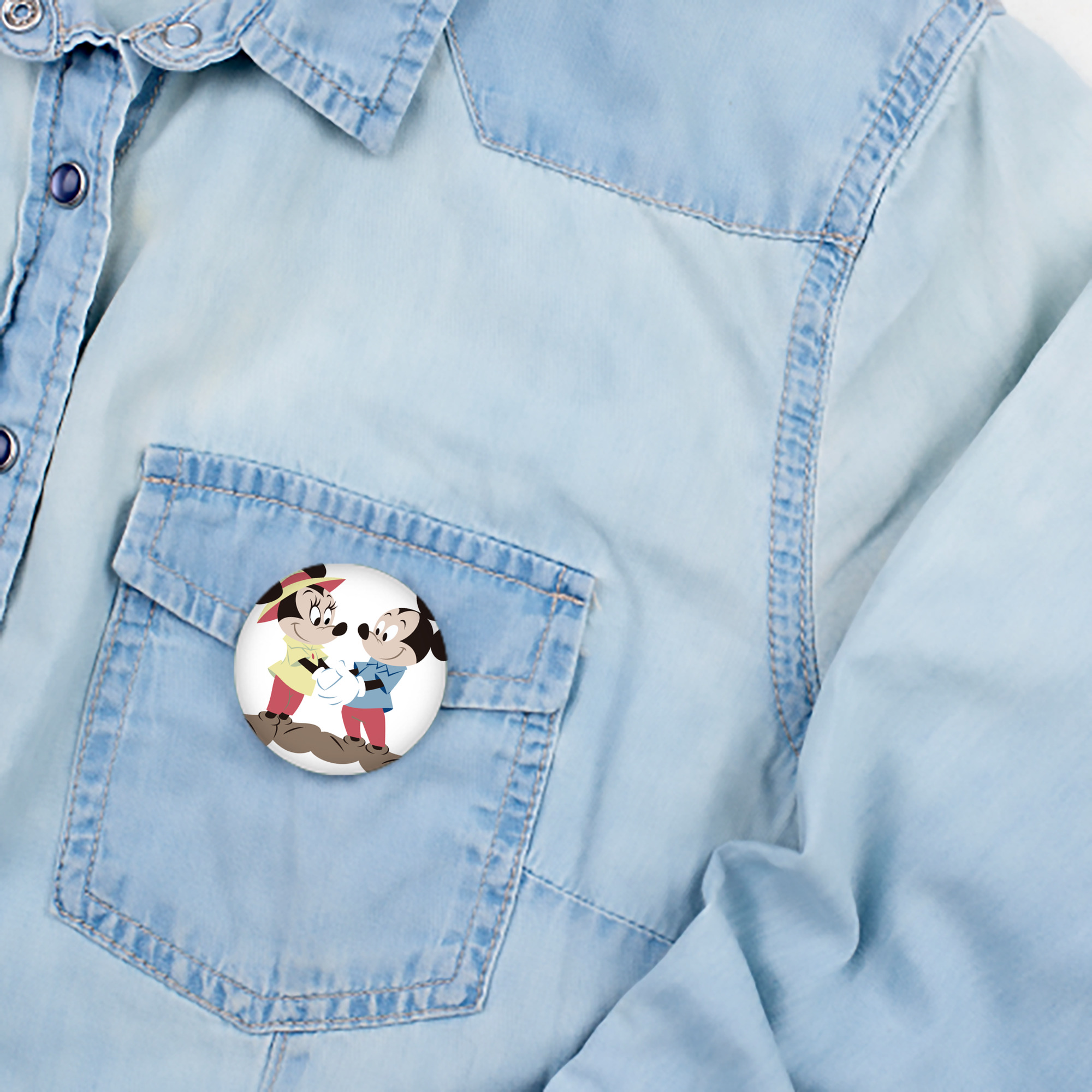 ミッキーマウス Mickey Mouse 6cm 缶バッジ 複数セット