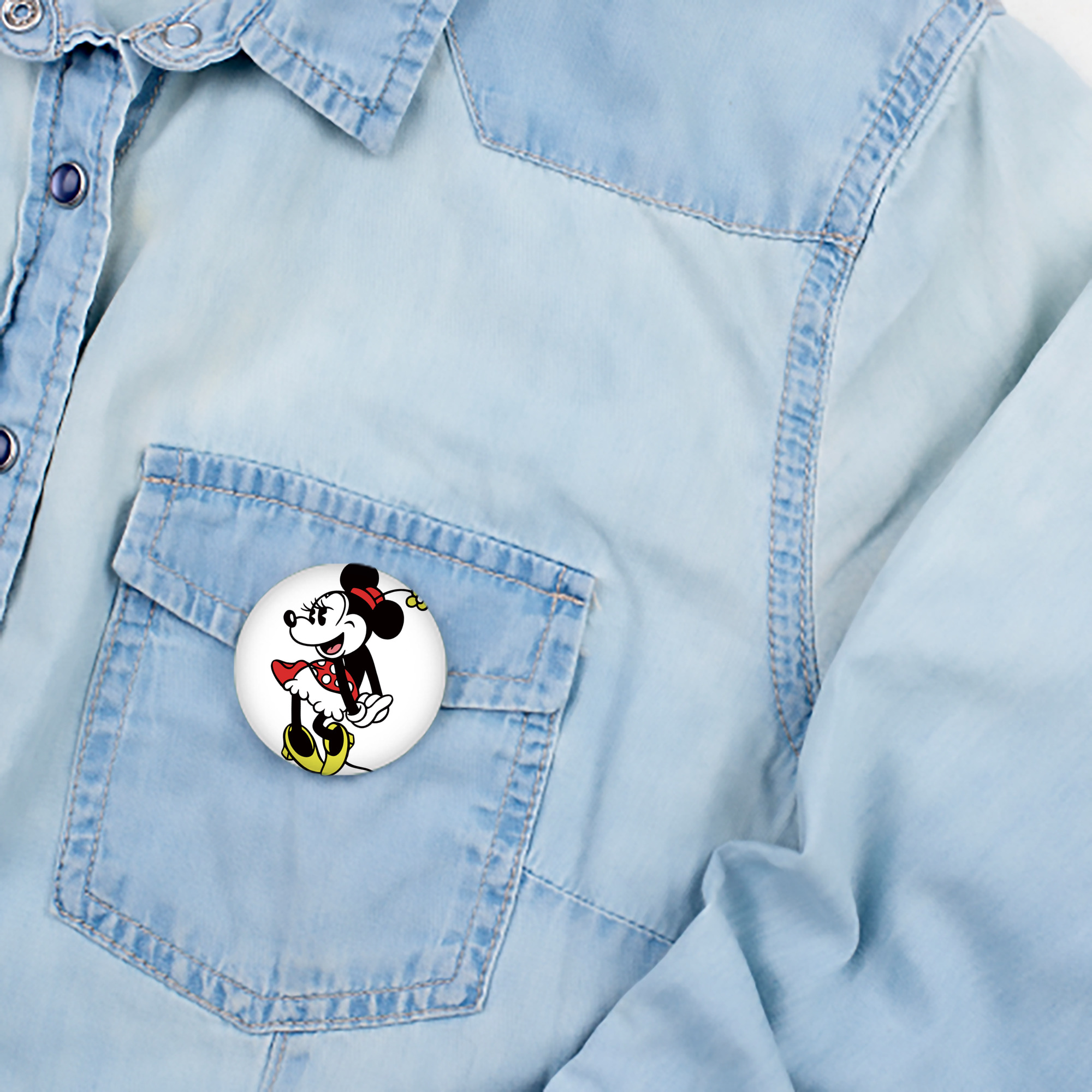 ミッキーマウス Mickey Mouse 6cm 缶バッジ 複数セット