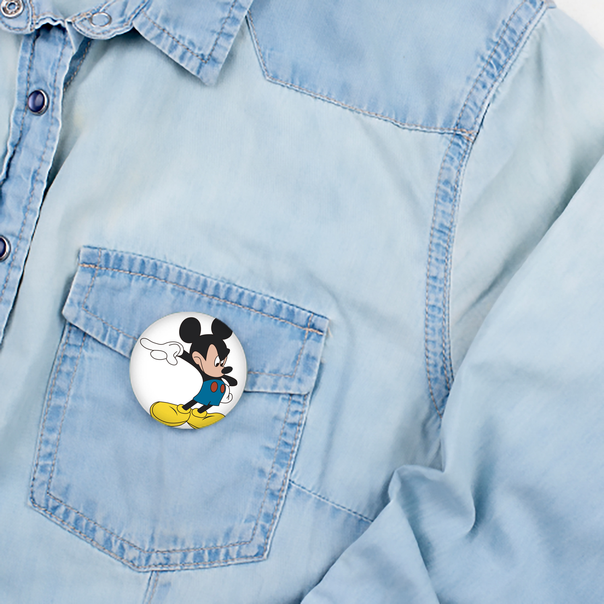 ミッキーマウス Mickey Mouse 6cm 缶バッジ 複数セット