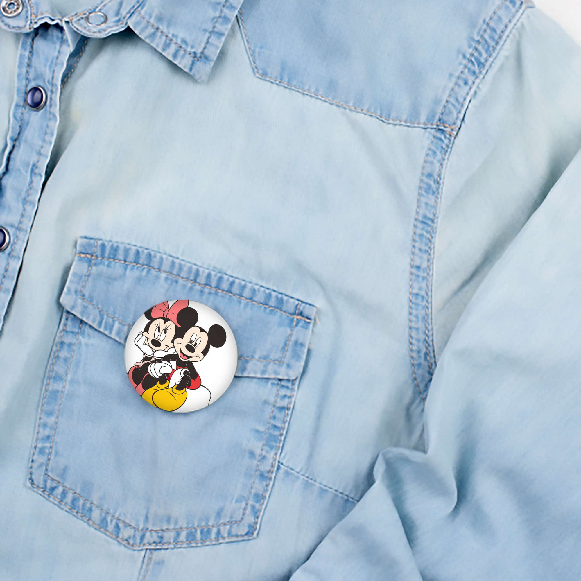 ミッキーマウス Mickey Mouse 6cm 缶バッジ 複数セット