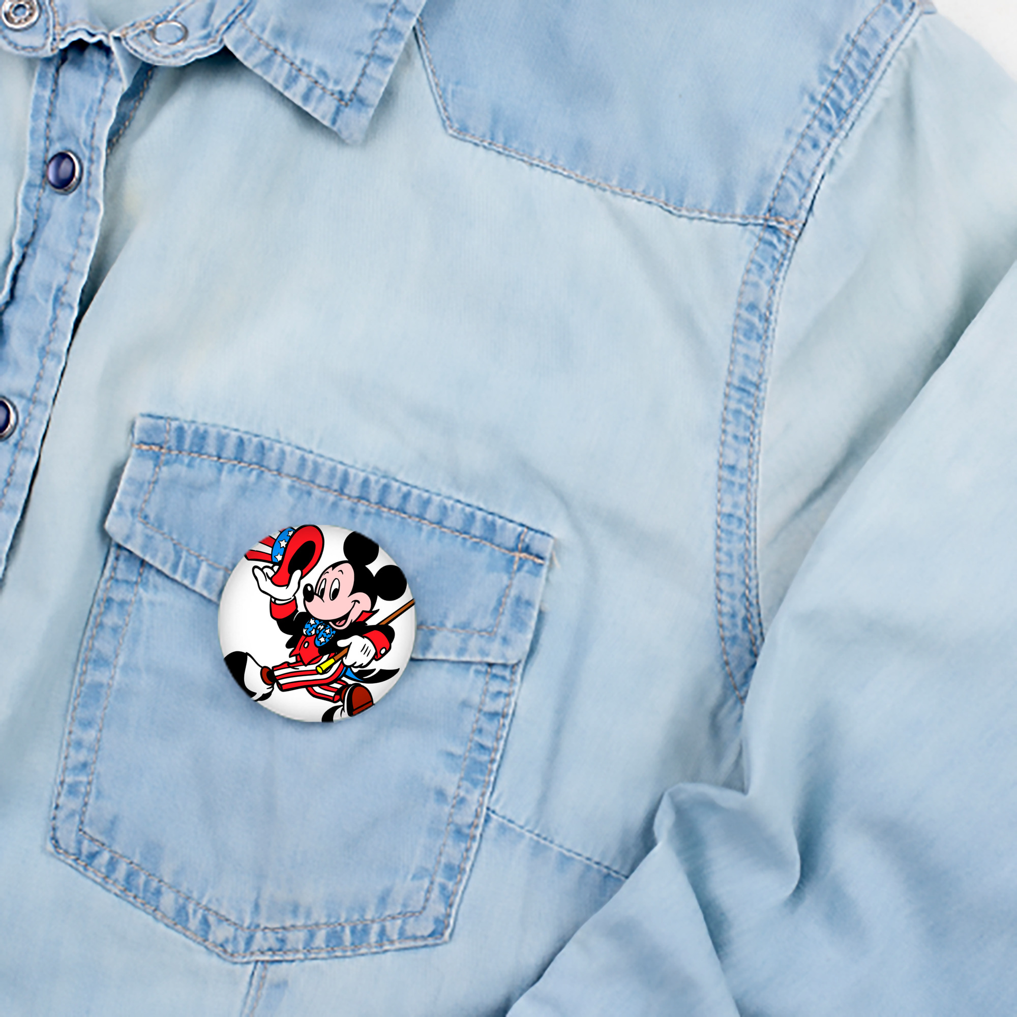 ミッキーマウス Mickey Mouse 6cm 缶バッジ 複数セット