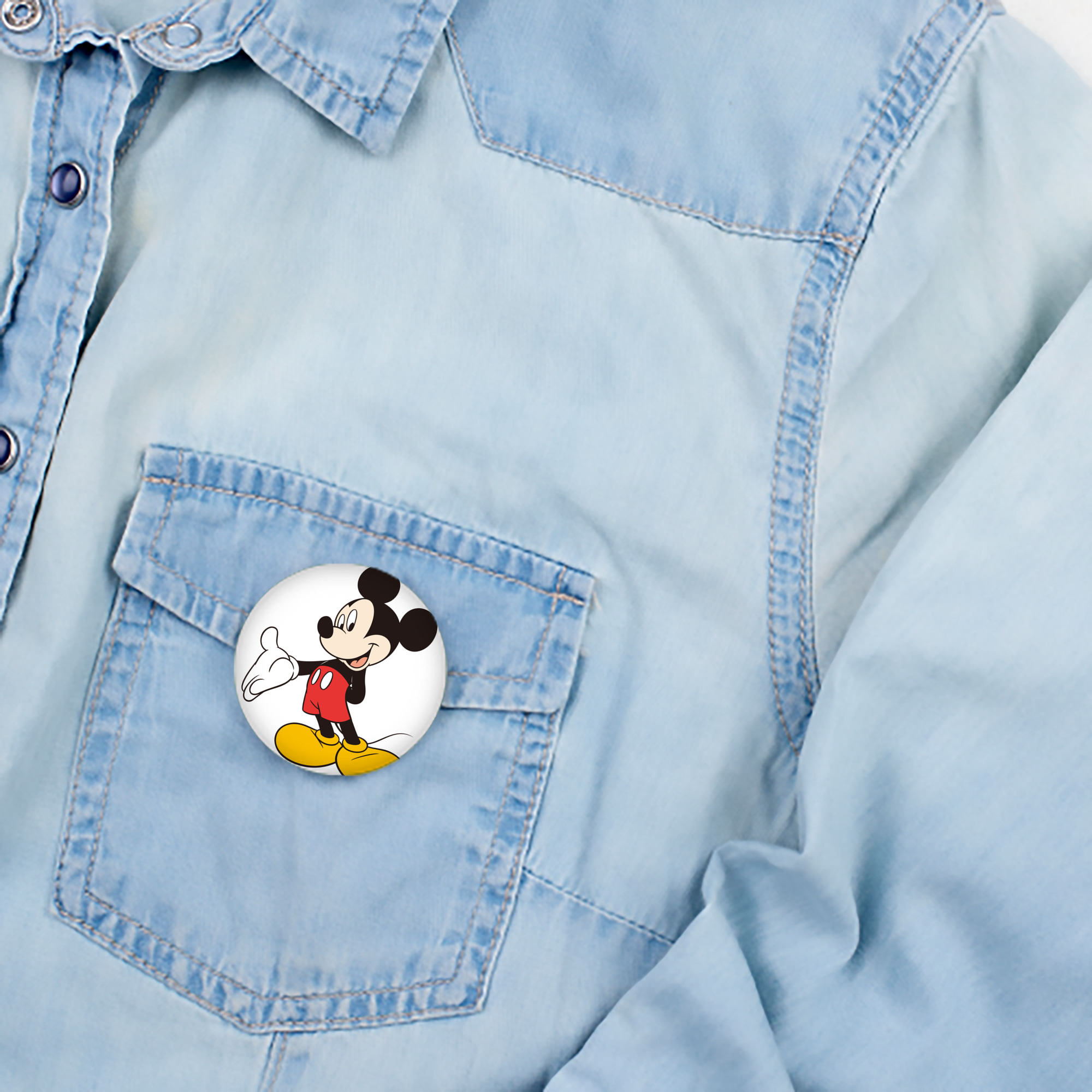 ミッキーマウス Mickey Mouse 6cm 缶バッジ 複数セット