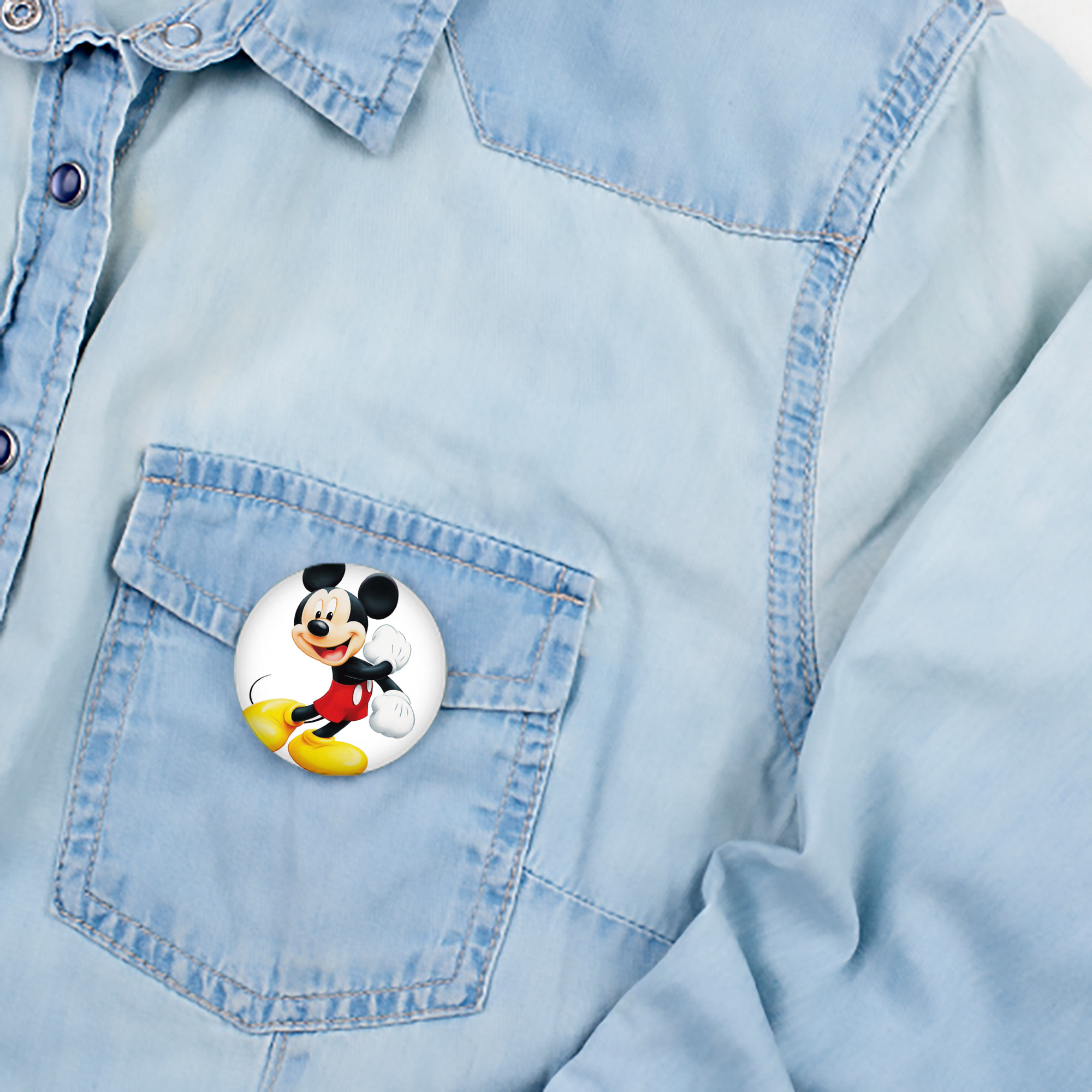 ミッキーマウス Mickey Mouse 6cm 缶バッジ 複数セット